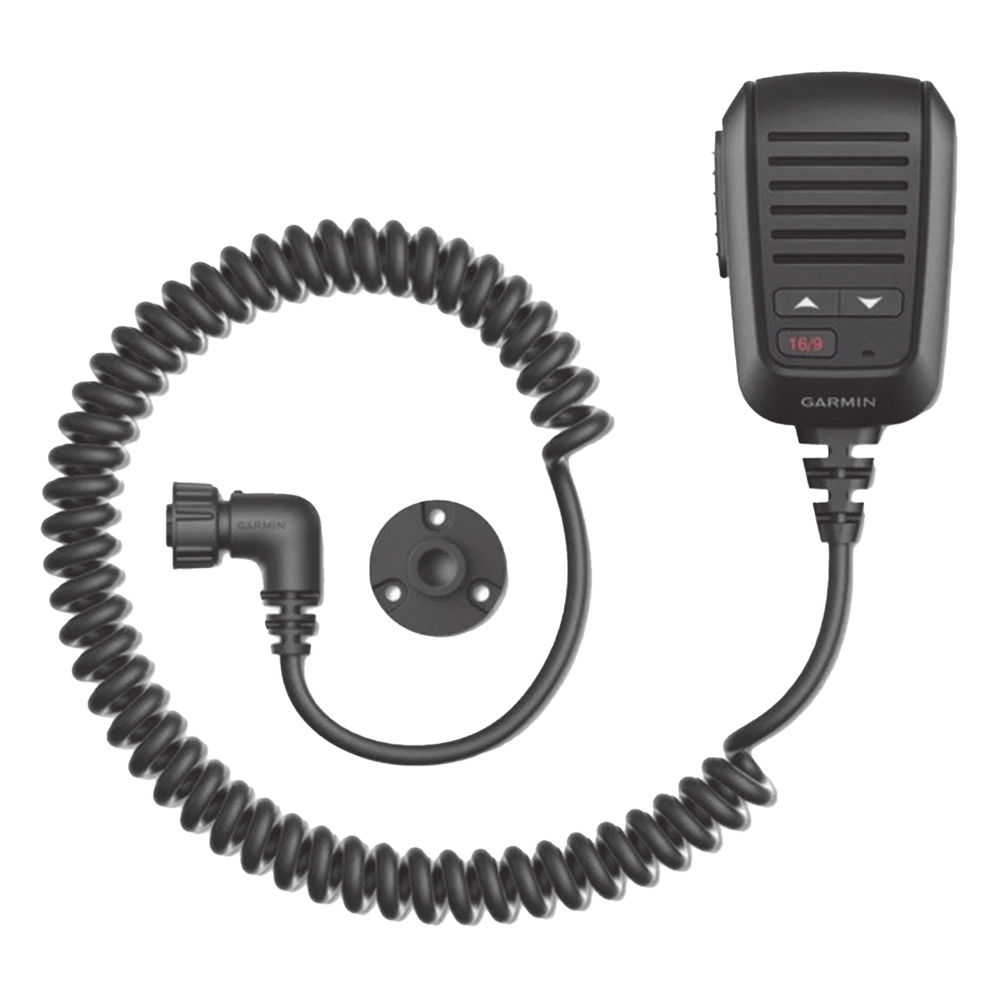 Micrófono de Mano VHF / Conector 12 Pines / Navegación de Canales / Acceso Emergencia 16/9 / Diseño Ergonómico — GARMIN · SKU 10-12506-00