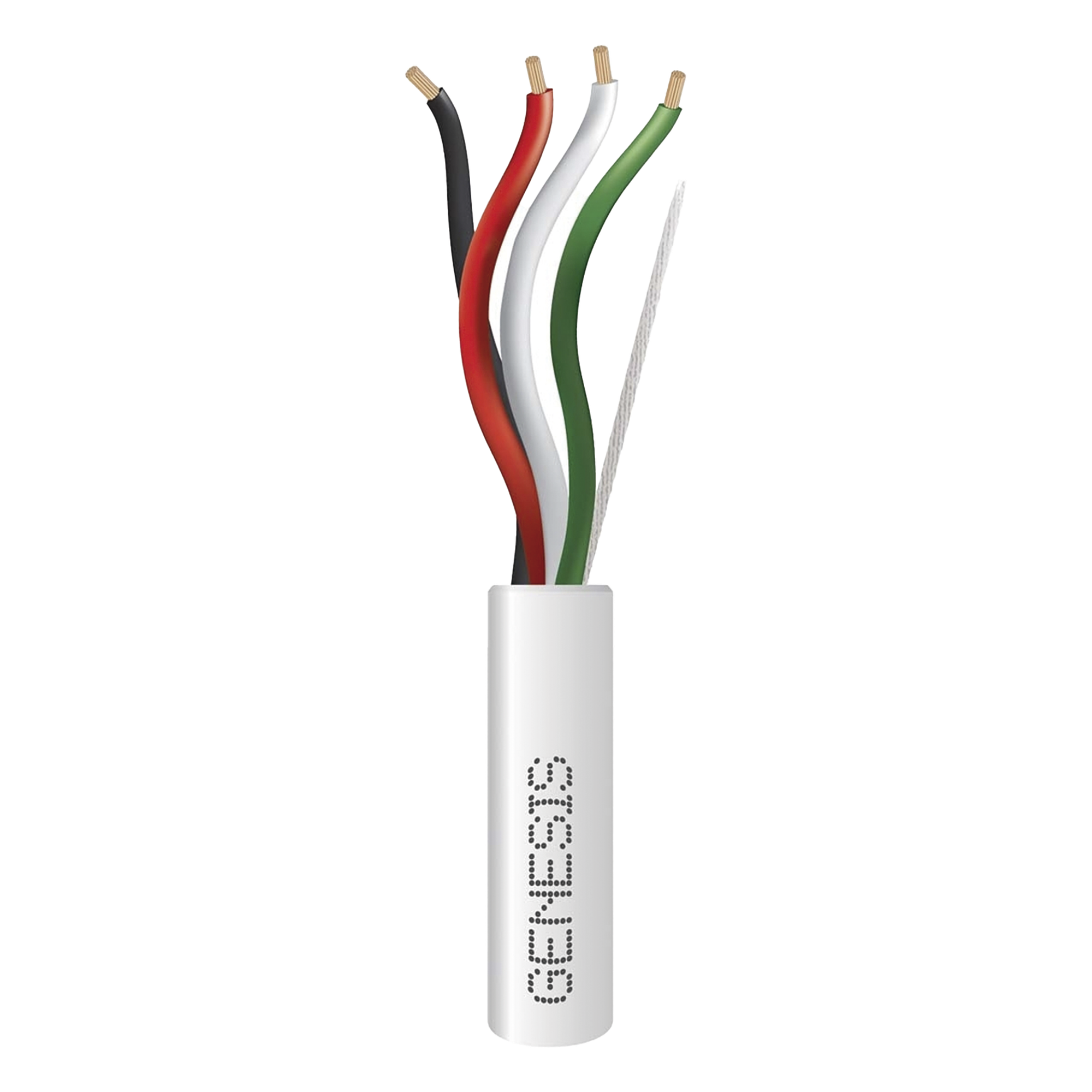 Cable para Alarma / 4x18 AWG / Riser / 305 m (1000 ft) / UL 1666 / FT4 / Blanco — GENESIS · SKU 2115-1101/1000