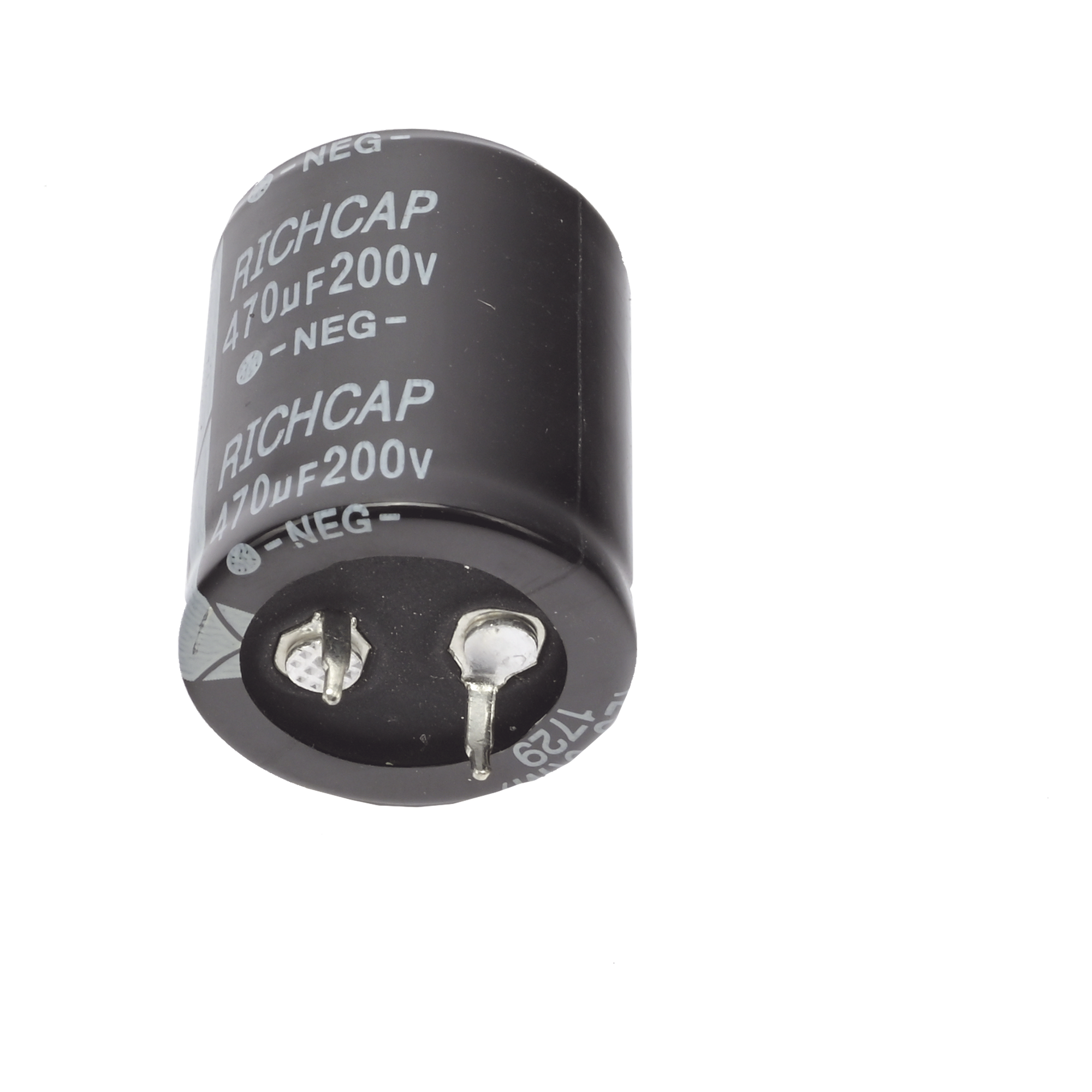 Capacitor de Aluminio / 470μF / 200V / ±20% / 1.45A RMS / 25mm Ø / 1000h @ 105°C — EPCOM POWERLINE · SKU CAD-4706JMS-001