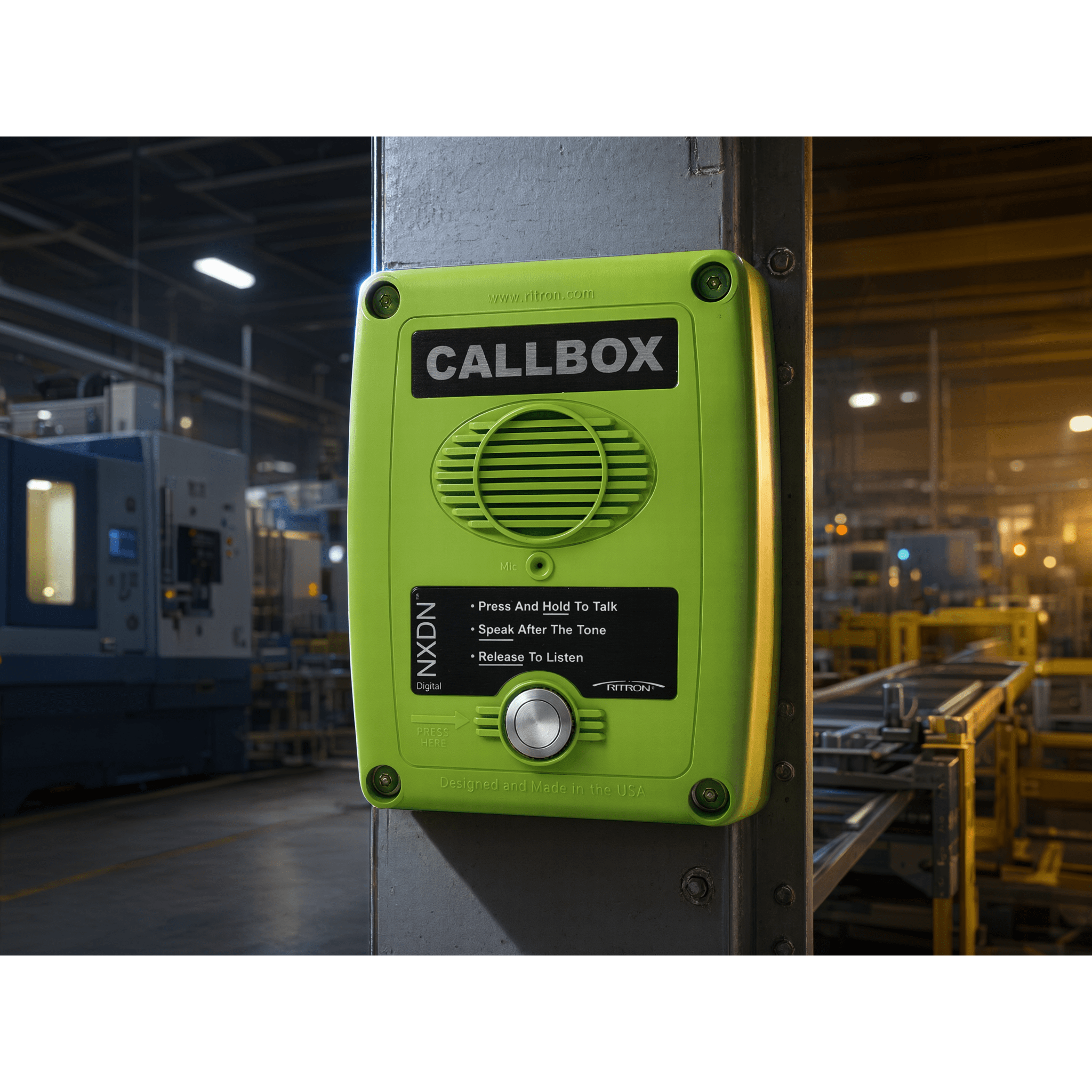 Callbox Digital NXDN / UHF 450-470 MHz / Gabinete Policarbonato / Alimentación Dual / Antena Interna / 1 Canal