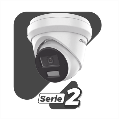 [Dual Light + 2 Micrófonos Integrados] Turret IP 8 Megapixel (4K) / Lente 2.8 mm / 30 mts Luz Blanca + 30 mts IR / ACUSENSE / Exterior IP67 / WDR 120 dB / PoE / ONVIF / Micro SD / Metal / ACUSEEK