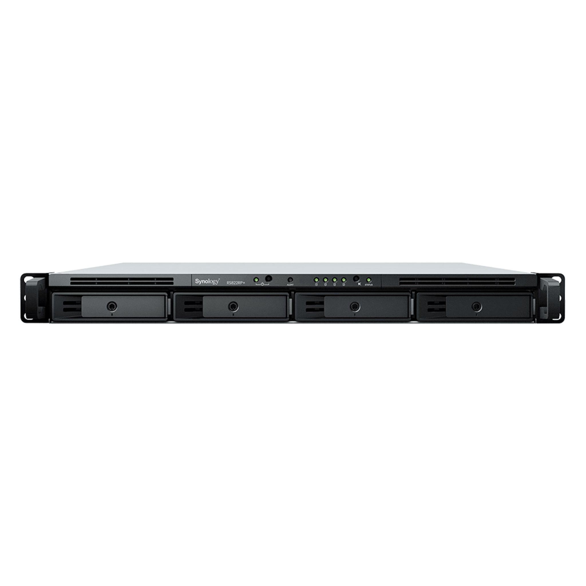 NAS RackStation RS822RP+ | 4 Bahías | 1U | AMD Ryzen V1500B | 32 GB DDR4 ECC | 4 Puertos 1GbE | Expansión PCIe | Compatibilidad con RAID | Caché SSD | Unidades de Energía Redundantes.