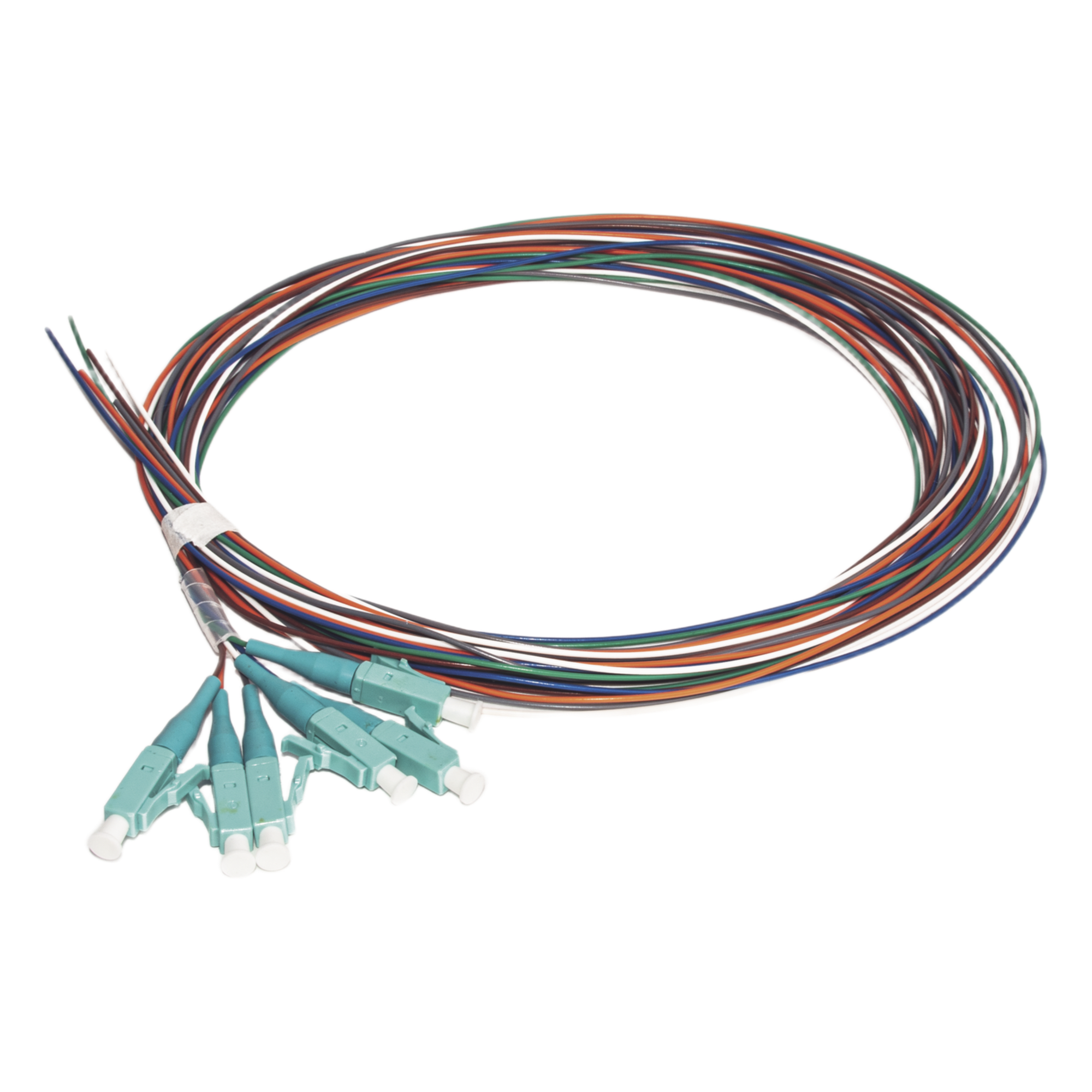 Kit de Pigtails / Multimodo OM3 50/125 µm / Conector LC / 2 Metros (6.56 Pies) / 6 Piezas / Recubrimiento 900 µm — LINKEDPRO BY EPCOM · SKU LP-FO-MM-PIG-06-LC