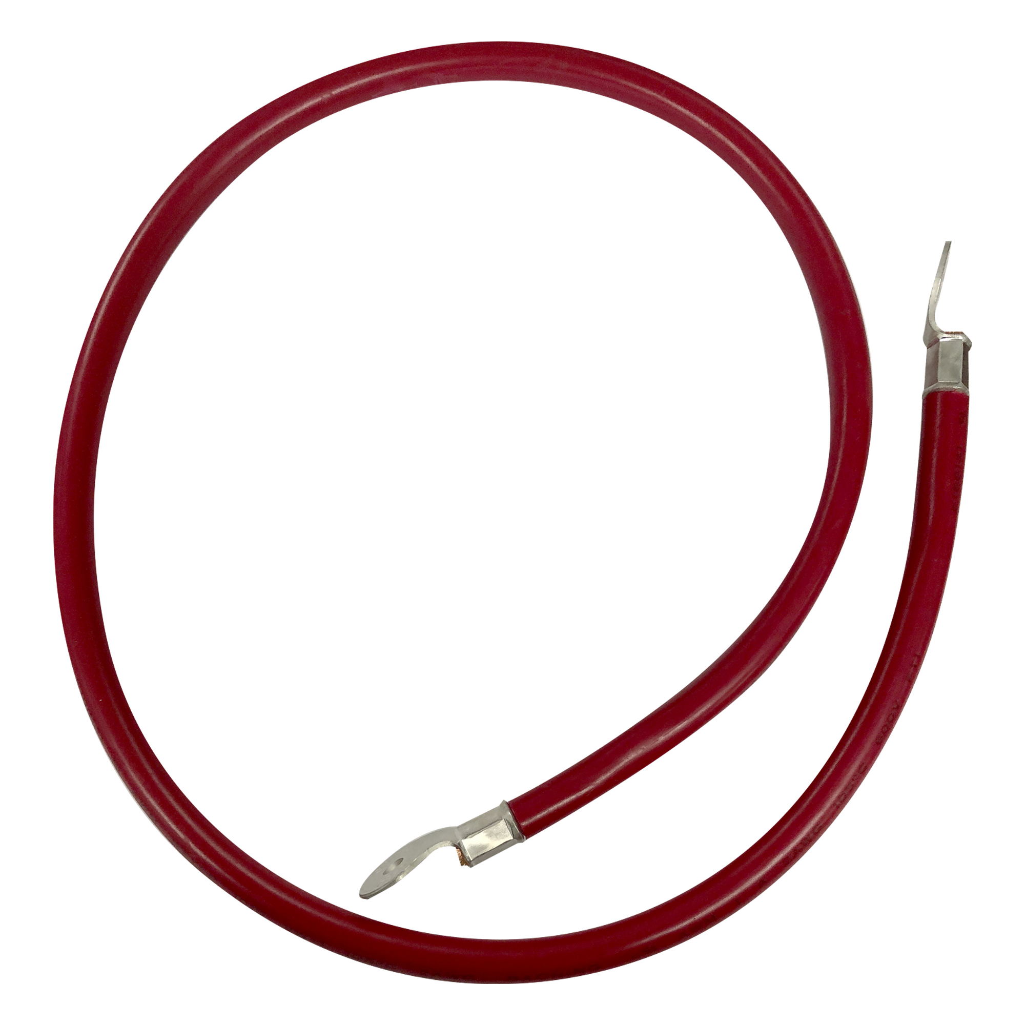 Cable Jumper para Baterías / 1 m (3.3 ft) / Calibre 2 AWG / Terminales de Ojo Doble / Uso en Serie y Paralelo / Color Rojo — EPCOM POWERLINE · SKU CBL-AWG2-1R