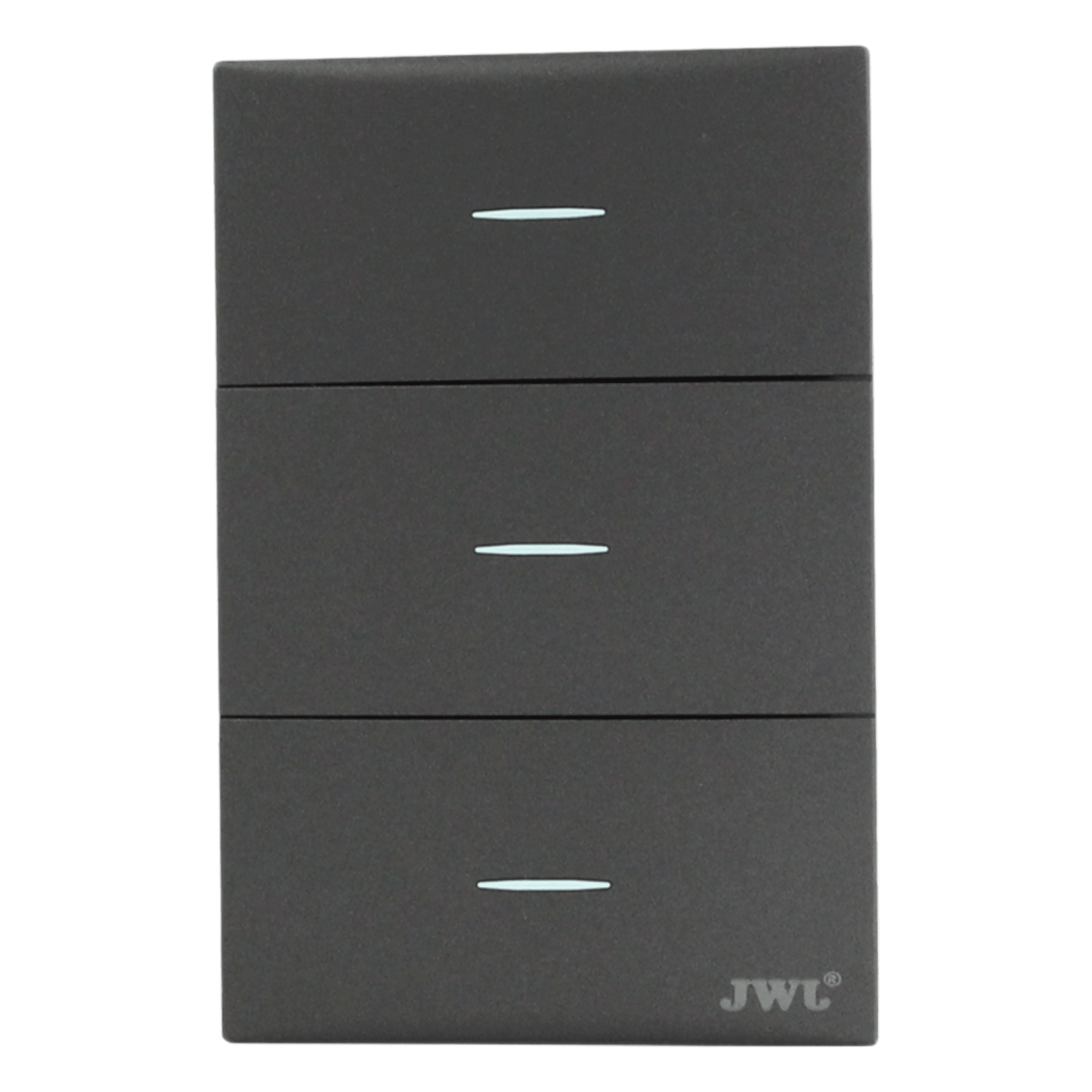 Placa de Interruptores / 3 Sencillos / 10 A / 127 V / 60 Hz / Policarbonato — JWJ · SKU JTL-G7709