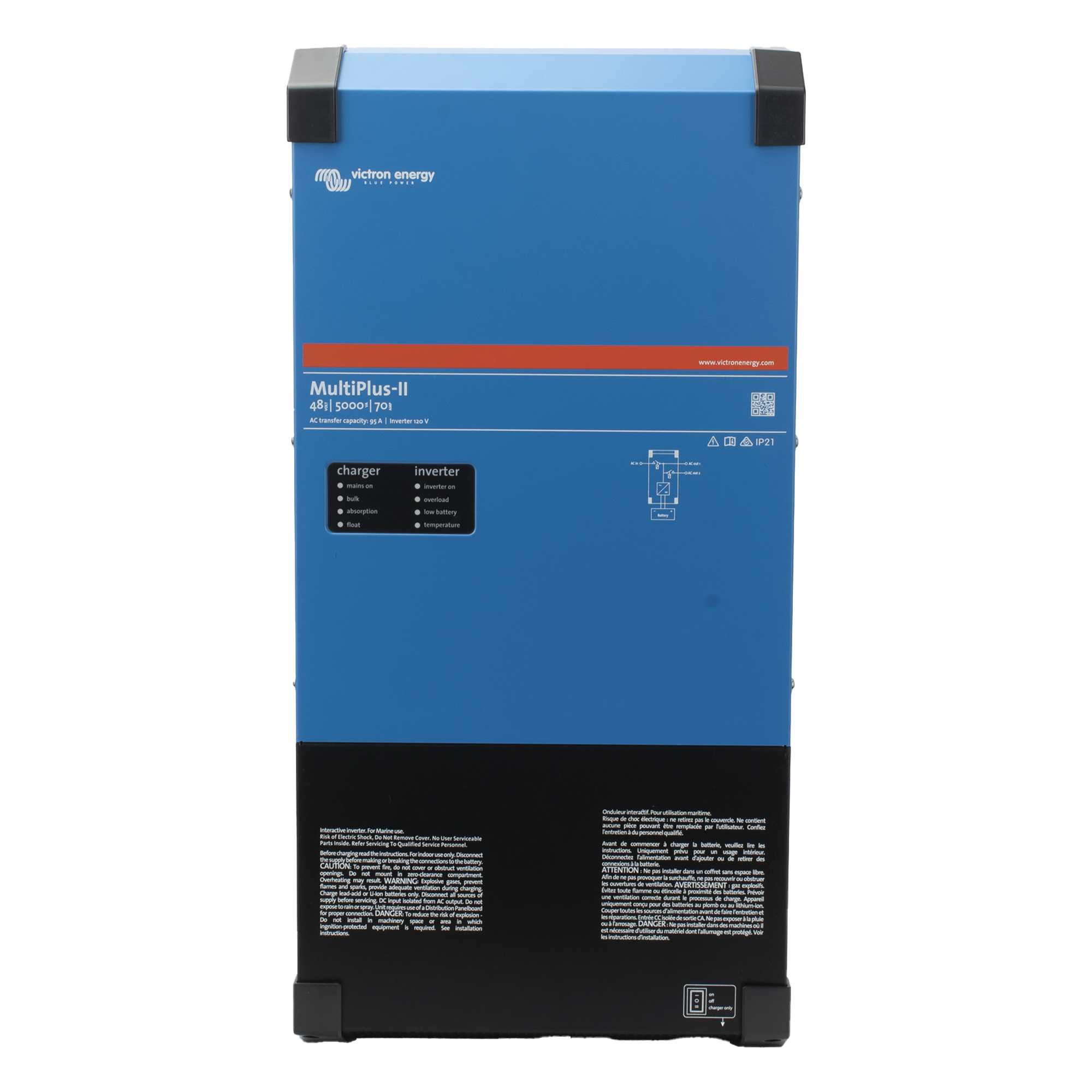MultiPlus-II 48/5000/70-95 / Inversor Cargador de Onda Pura / Entrada 48 Vcc / Salida 4000 W 120 Vca  60 Hz