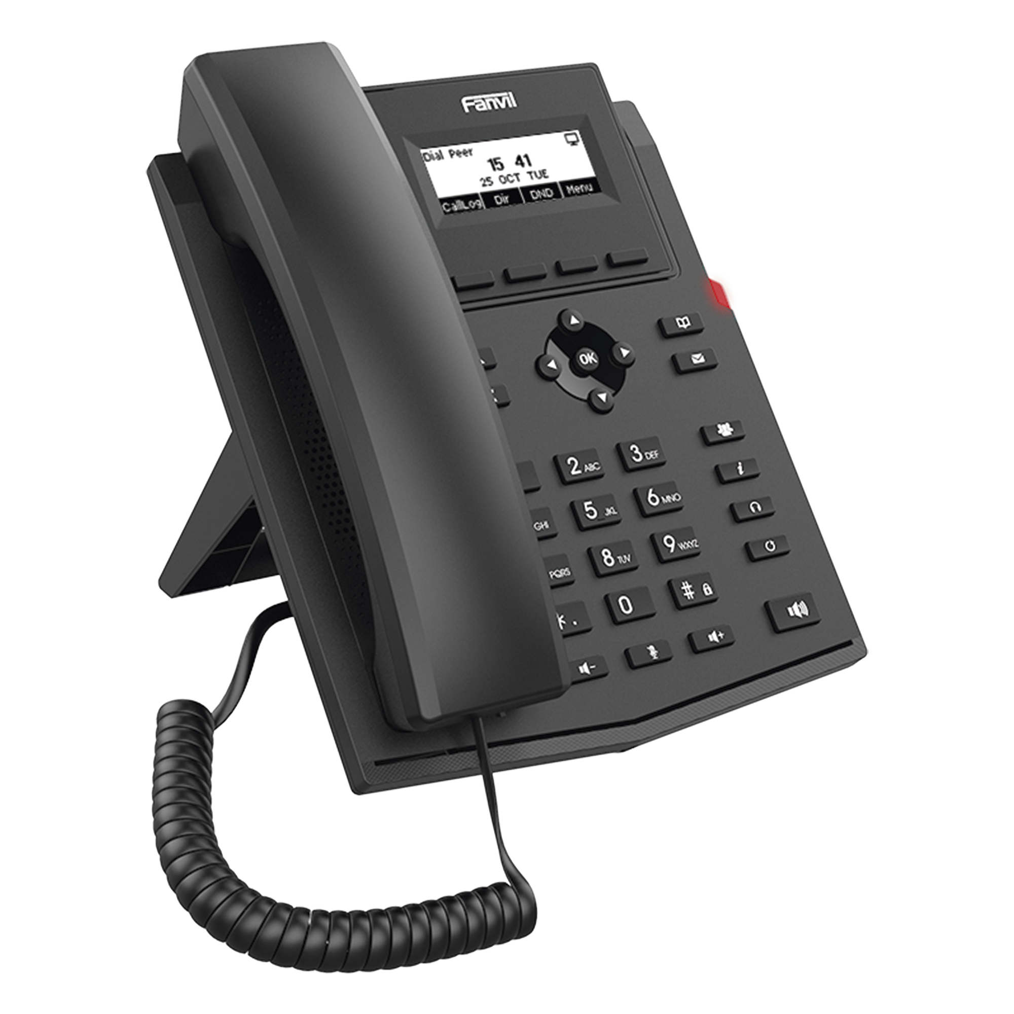 Teléfono IP / 2 Líneas SIP / Pantalla LCD 2.3" / Audio HD G.722 y Opus / Conferencia 6 Vías / PoE 802.3af / Puertos Ethernet Duales 10/100 / Soporte EHS