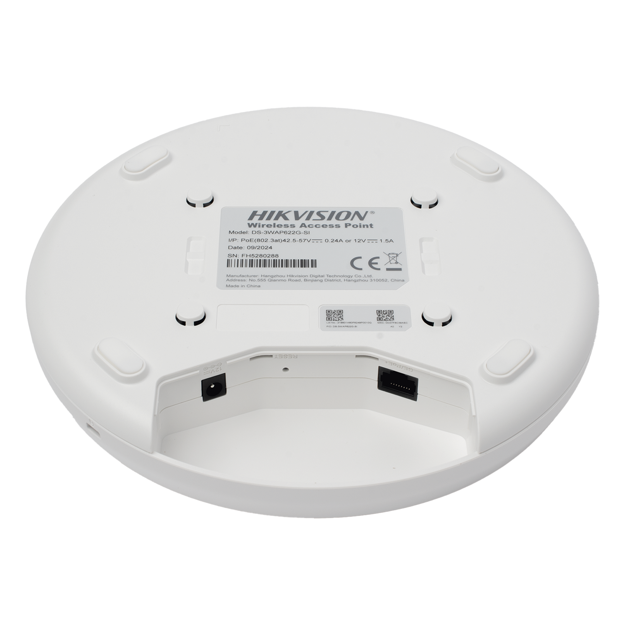 Punto de Acceso Wi-Fi 6 / 1800 Mbps / 100 Conexiones Simultáneas / PoE / Montaje Techo o Pared / Interior