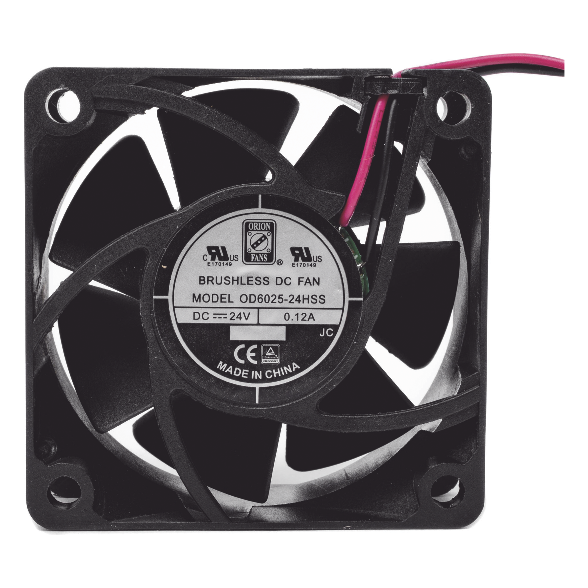 Ventilador Axial Anticondensante / 60 x 60 x 25 mm / 24 Vdc / 25.0 CFM / 4500 RPM / 2.9 W / Cojinete Sellado