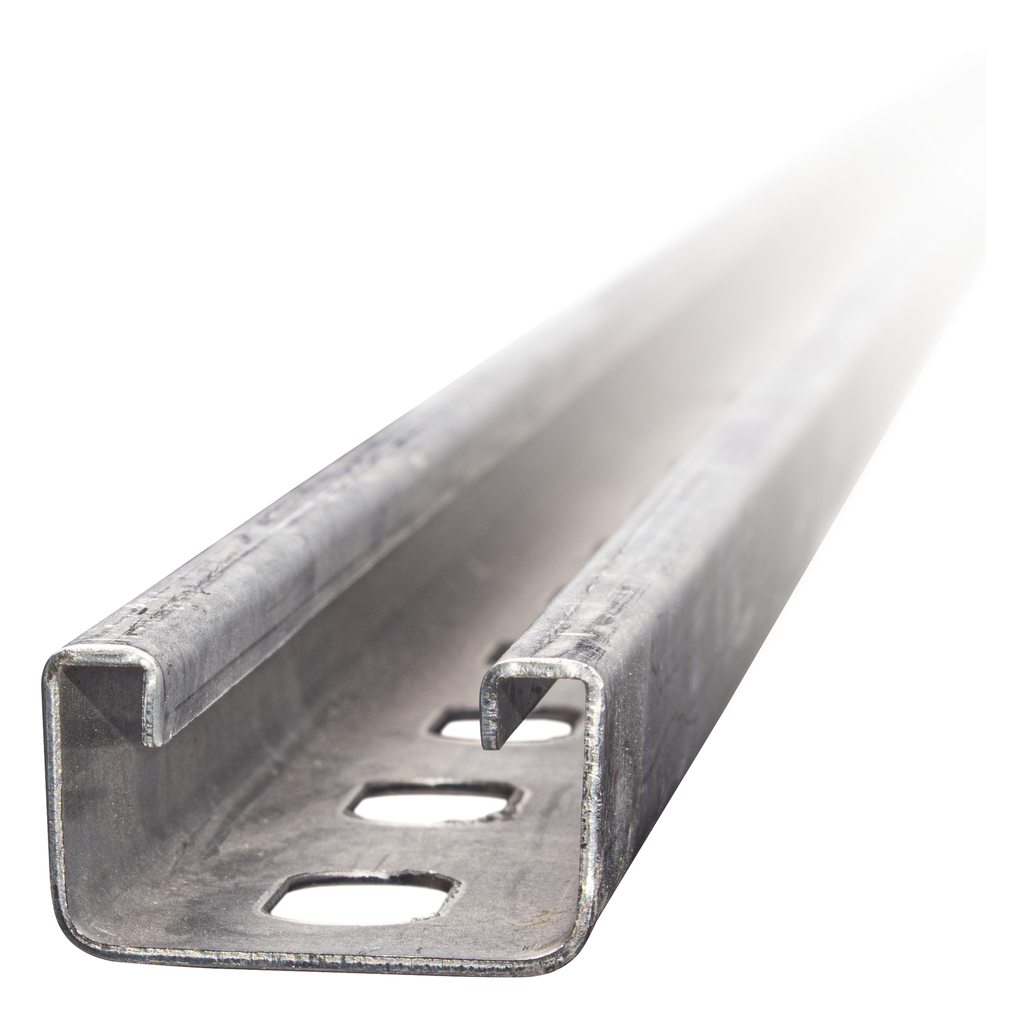 Canal Perforado / 4 x 2 cm / Calibre 16 / Acero Pregalvanizado / 3 m (9.8 ft) / Costillas de Refuerzo — ANCLO · SKU ANC-UOE-4X2