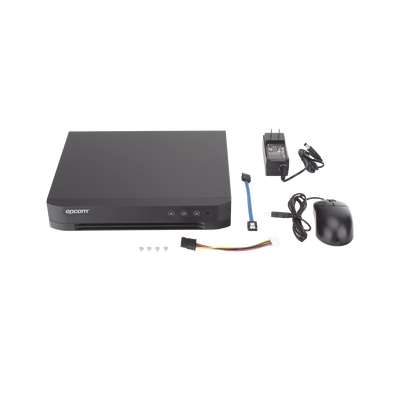 DVR Pentahíbrido / 6 Canales / 4 TURBOHD + 2 IP / 3K Lite / Audio Bidireccional Coaxitron / AcuSense / H.265+ / 1 Bahía HDD 10 TB