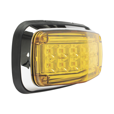 Luz de advertencia 8 X 4", Color Ámbar, IP67, SAE,  Ideal para Ambulancias