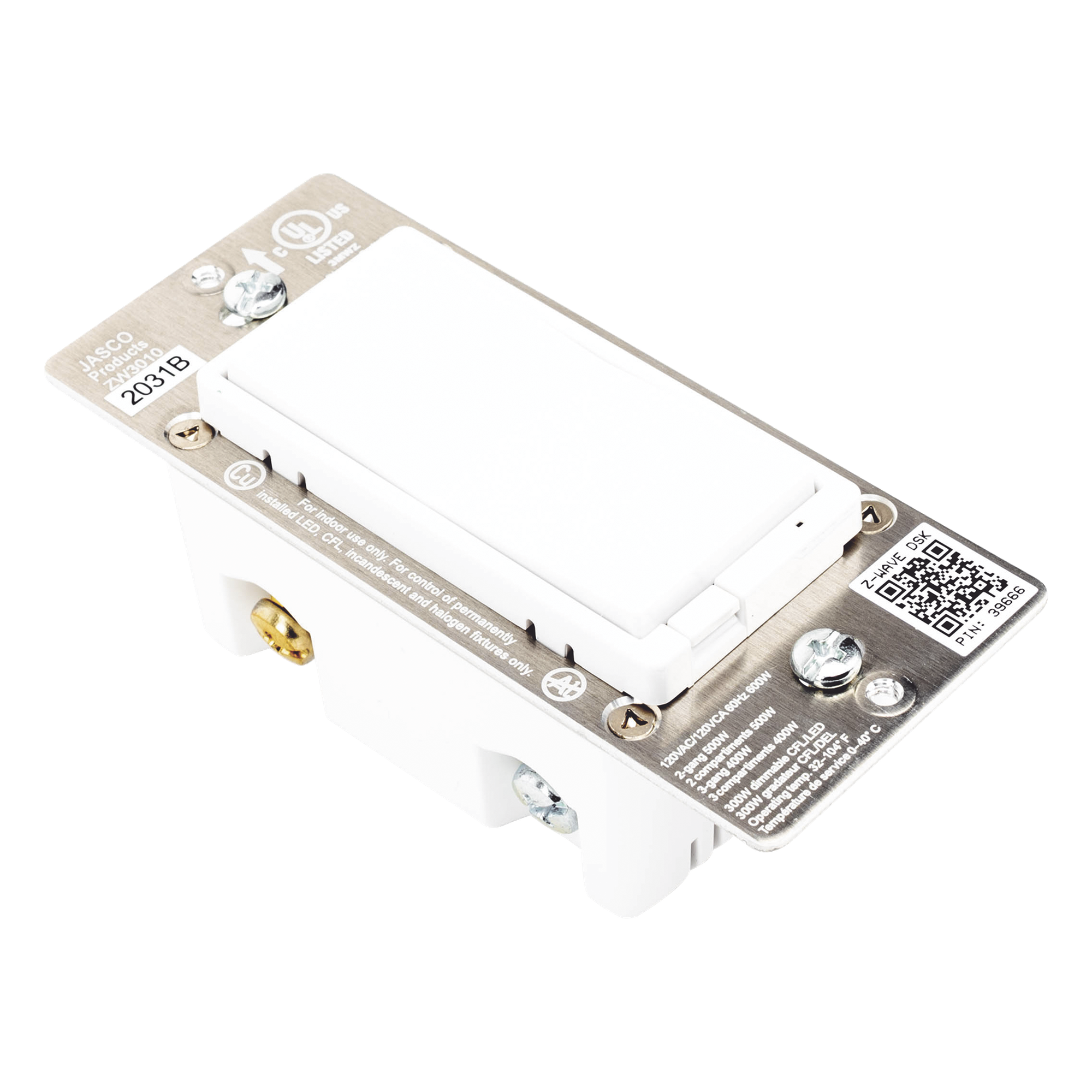 (ZWAVE) Dimmer, señal inalámbrica Z-WAVE, compatible con HUB HC7, C8, panel de alarma L5210, L7000, Total Connect. y Alarm.Com