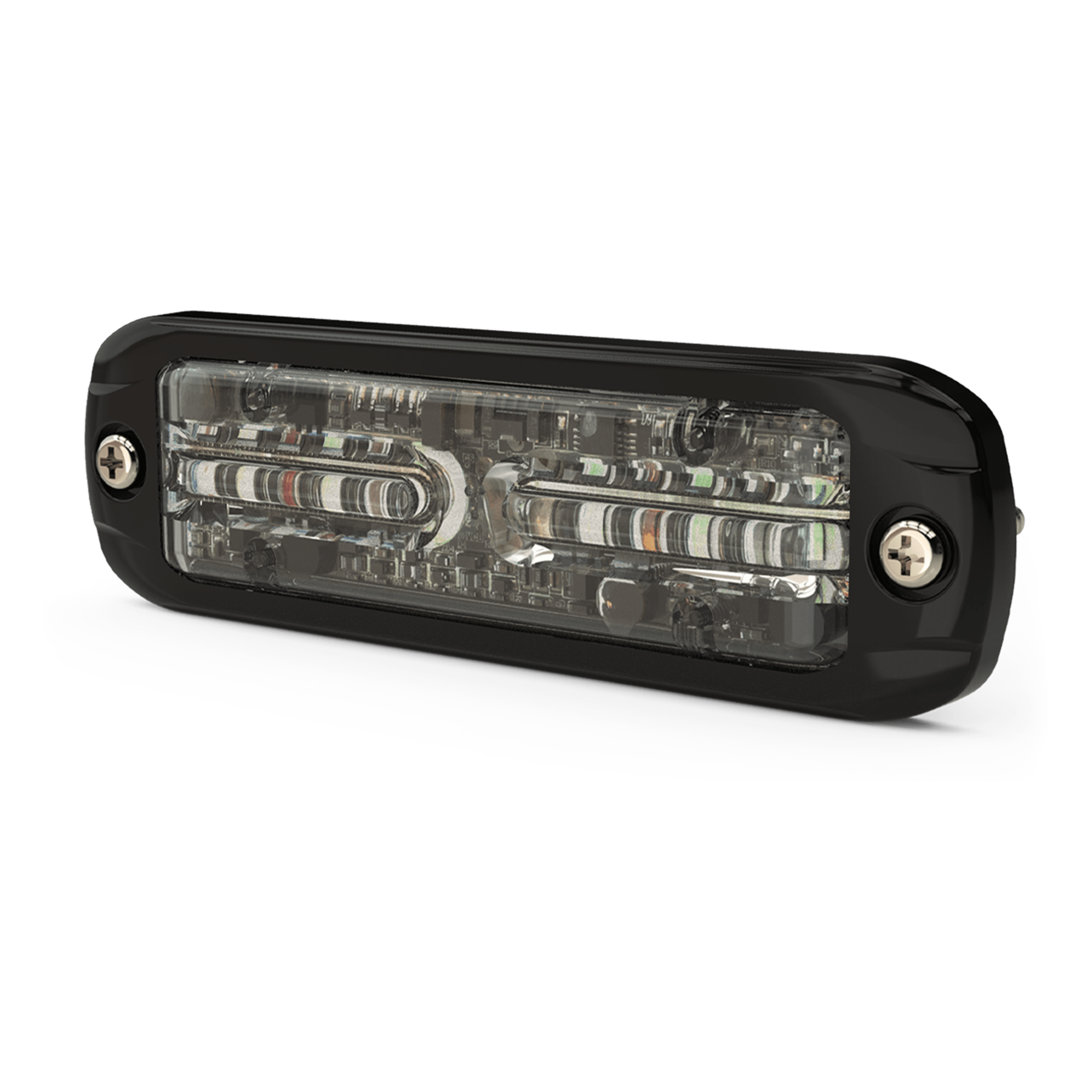 Luz LED de Advertencia Exterior / 18 LEDs Tricolor / Perfil Ultra Delgado / 12-24 VDC / Óptica 360° — ECCO · SKU CD3802RBWSB