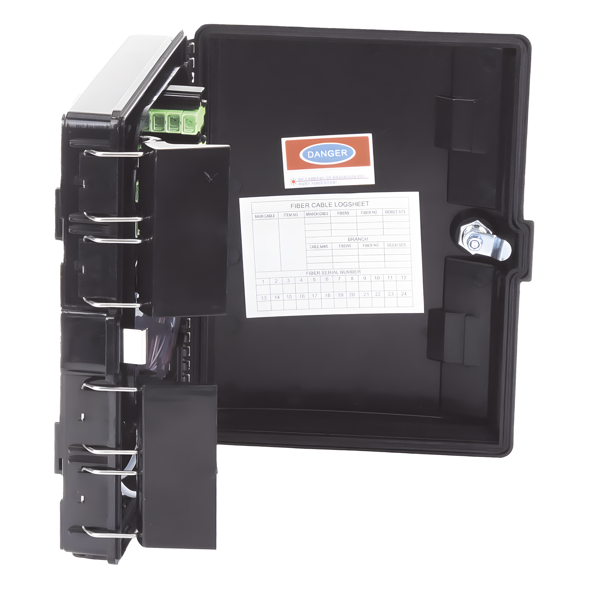 Caja de Empalme para Fibra Óptica / 24 Fusiones / 16 Puertos Drop FTTx / IP65 / Splitter 1x16 SC/APC / -40°C a +85°C