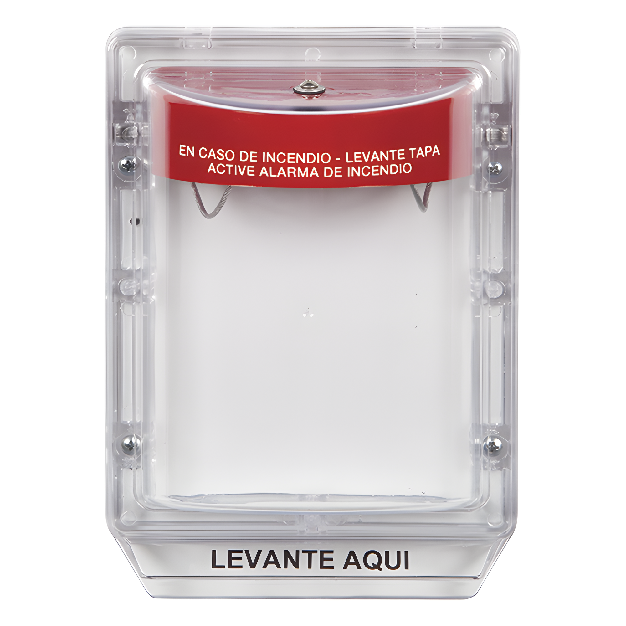Cubierta Protectora de Policarbonato / Sirena 95 o 105 dB / Espaciador Transparente / Etiqueta en Español / Diseño Universal / Certificaciones UL, FM, ADA, cUL