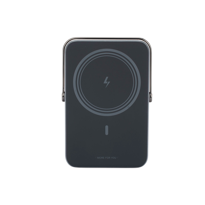 Power Bank Serie UNO Inalambrico | 10000mAh | 7.5W/20W  |  Con Emojis de Estado | Carga Rápida USB-C Bidireccional  | Pantalla TFT  Inteligente | Con Holder | Color Grey.