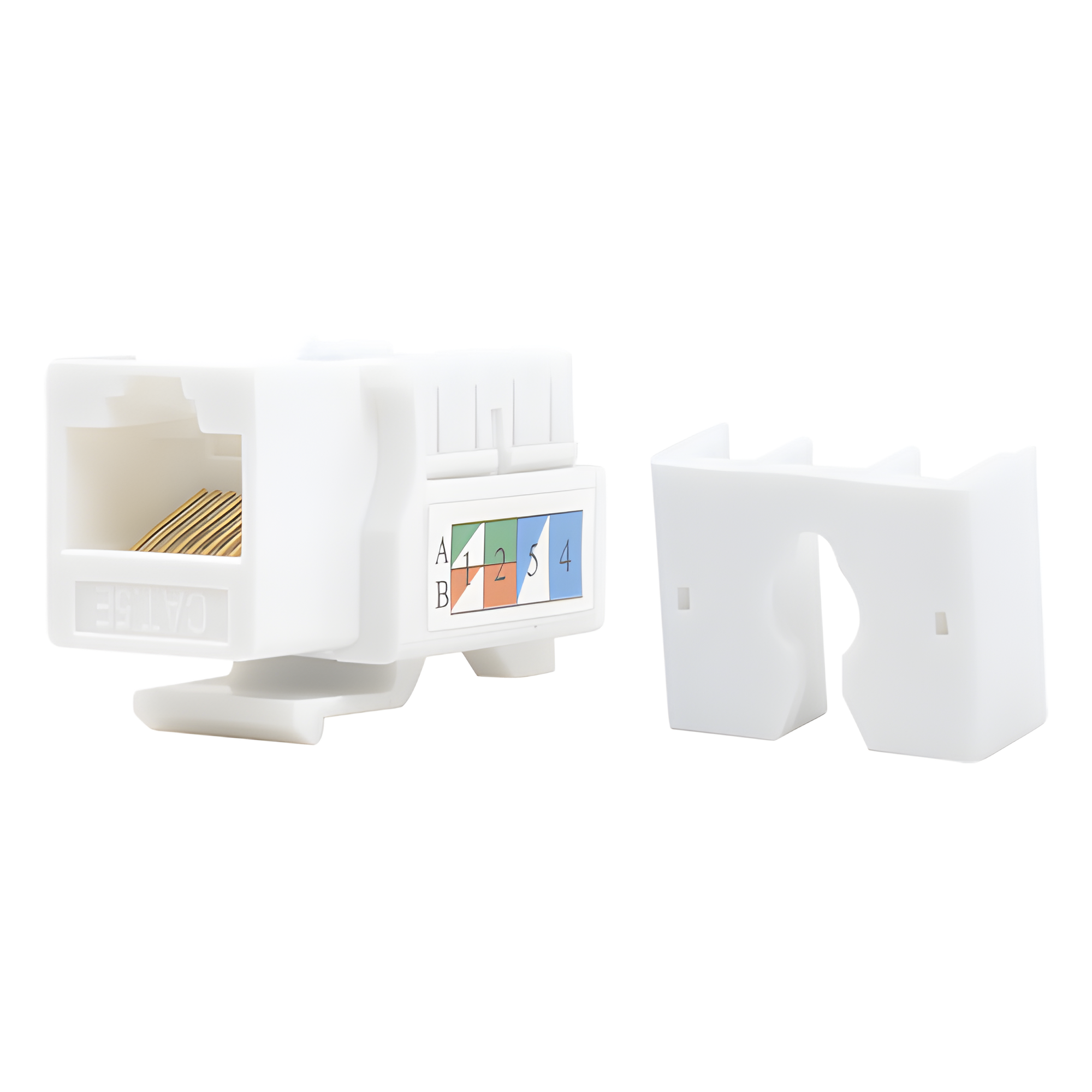 Módulo Jack Keystone / Cat5e / Terminación 110 / RJ45 / 1 Puerto / 90° / T568A-B / Blanco — LINKEDPRO BY EPCOM · SKU LP-KJ-505-WH