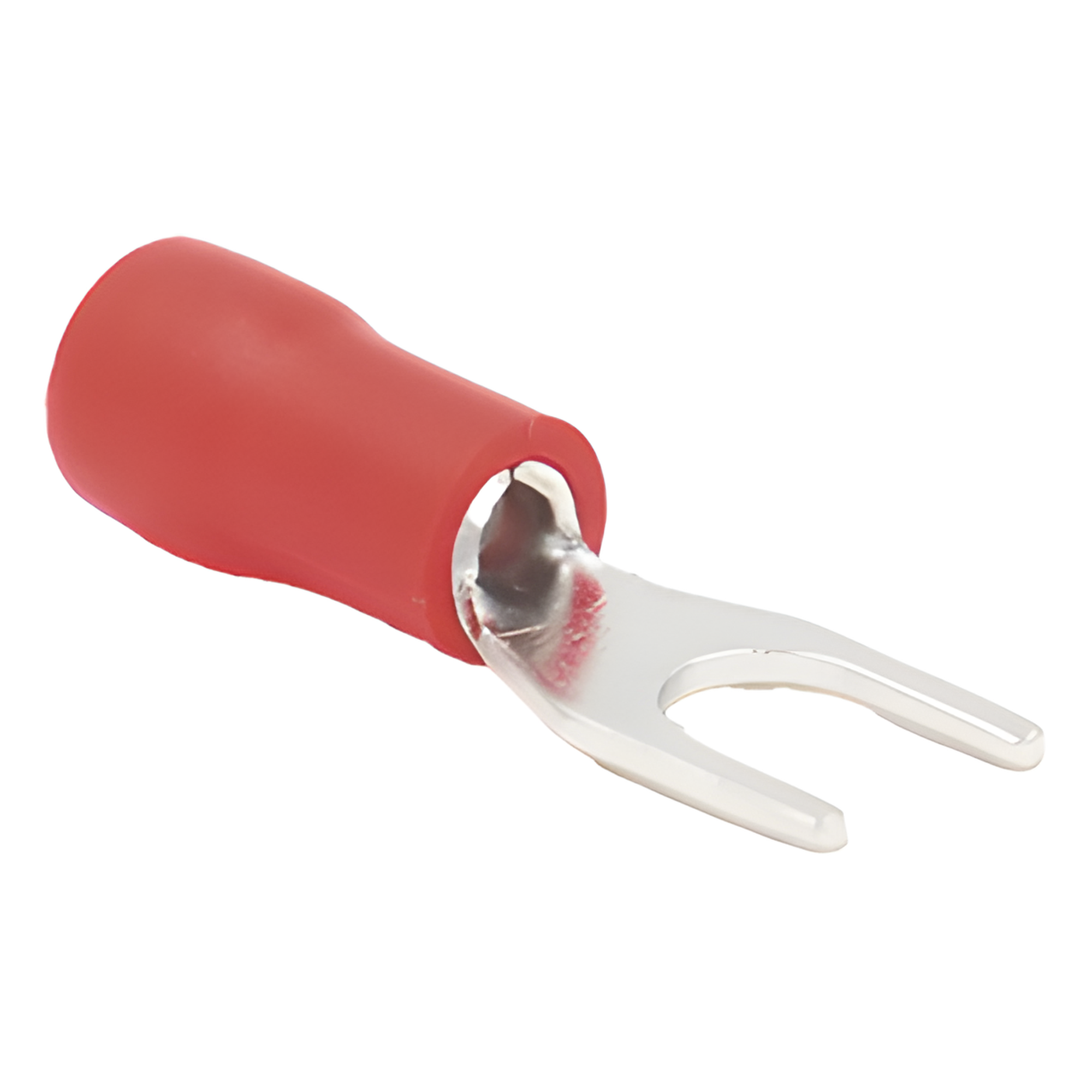 Terminal tipo horquilla aislada / 22-16 AWG / Rojo / 25 piezas / 0.79 x 0.41 x 0.24 in — EPCOM POWERLINE · SKU RA1147
