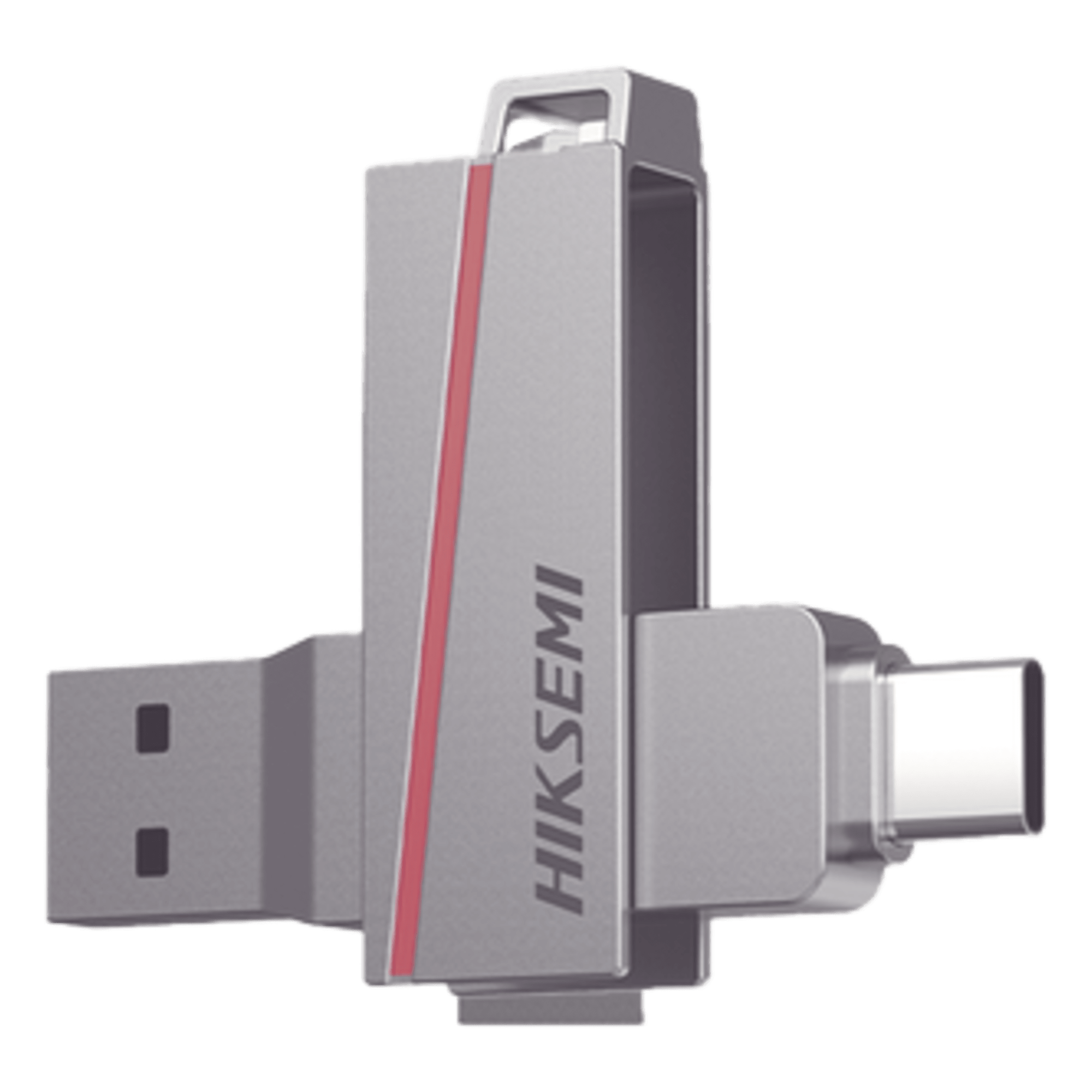 Memoria USB Dual / 16 GB / USB-C y USB-A / Lectura 150 MB/s / Aleación de Zinc / 19.2 g — HIKSEMI by HIKVISION · SKU HS-USB-E307C/16G