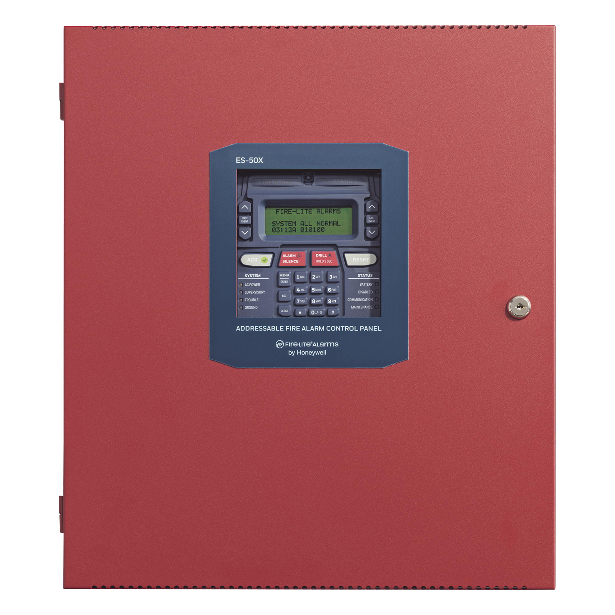 Panel de Control de Alarma Contra Incendio Direccionable / 50 Dispositivos en Lazo SLC / Comunicador Dual POTS/IP / 2 NAC Clase A/B / Pantalla LCD 80 Caracteres — FIRE-LITE · SKU ES-50X