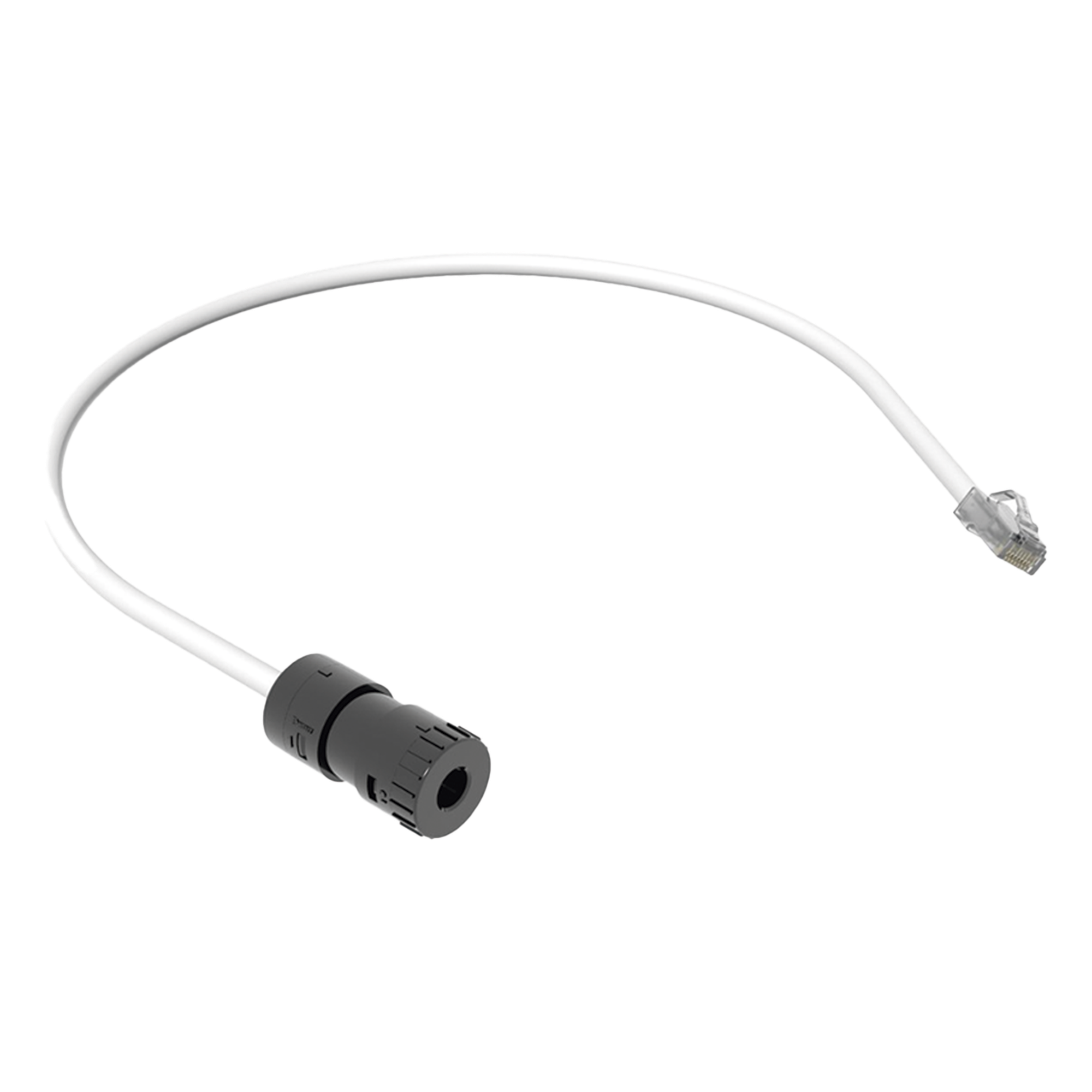 Cable de Conexión en Campo Jack a Plug RJ45 / Cat 6A / CMP Plenum / 0.5 m (1.64 ft) / Blanco — PANDUIT · SKU FC-ICCP0.5MWH
