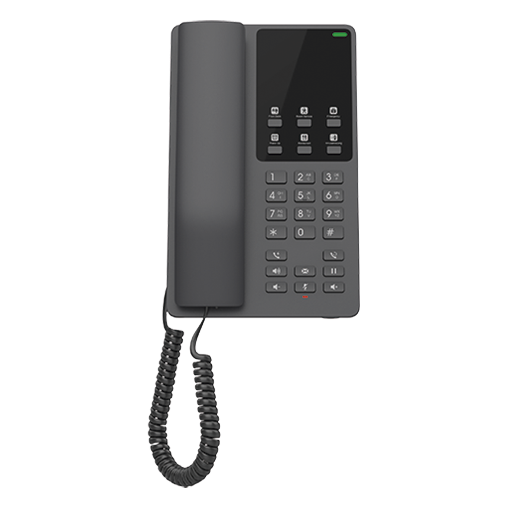Teléfono IP Hotelero / 2 Líneas SIP / Audio HD Opus / 6 Teclas Programables / 10 Marcación Rápida / Montaje Pared o Escritorio — GRANDSTREAM · SKU GHP621