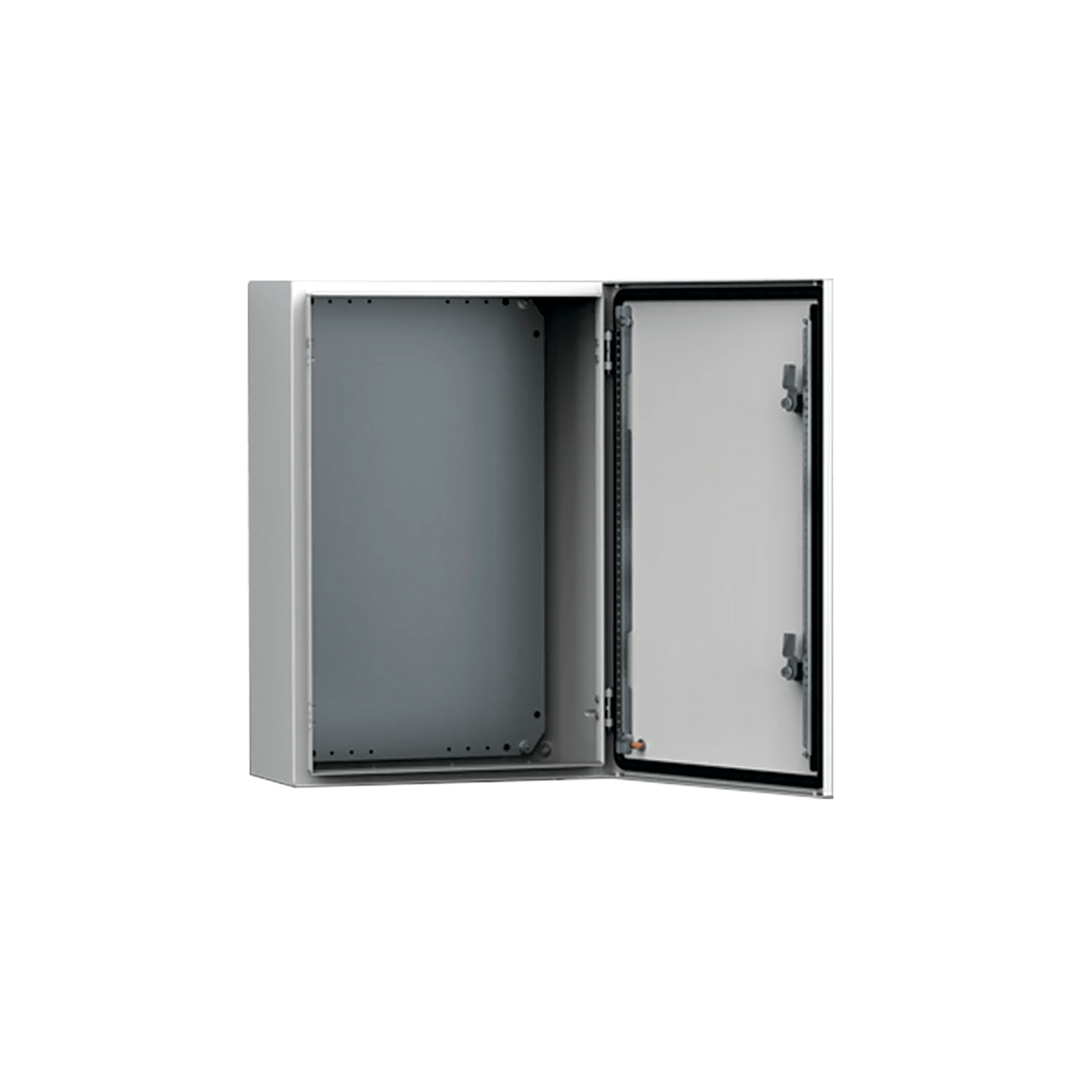 Gabinete de Uso Exterior MAS 500 x 400 x 210 mm NEMA 4/12/13; IP66; IK10 de Acero Dulce 1.5 mm con Platina de Montaje Incluida Color Gris Claro