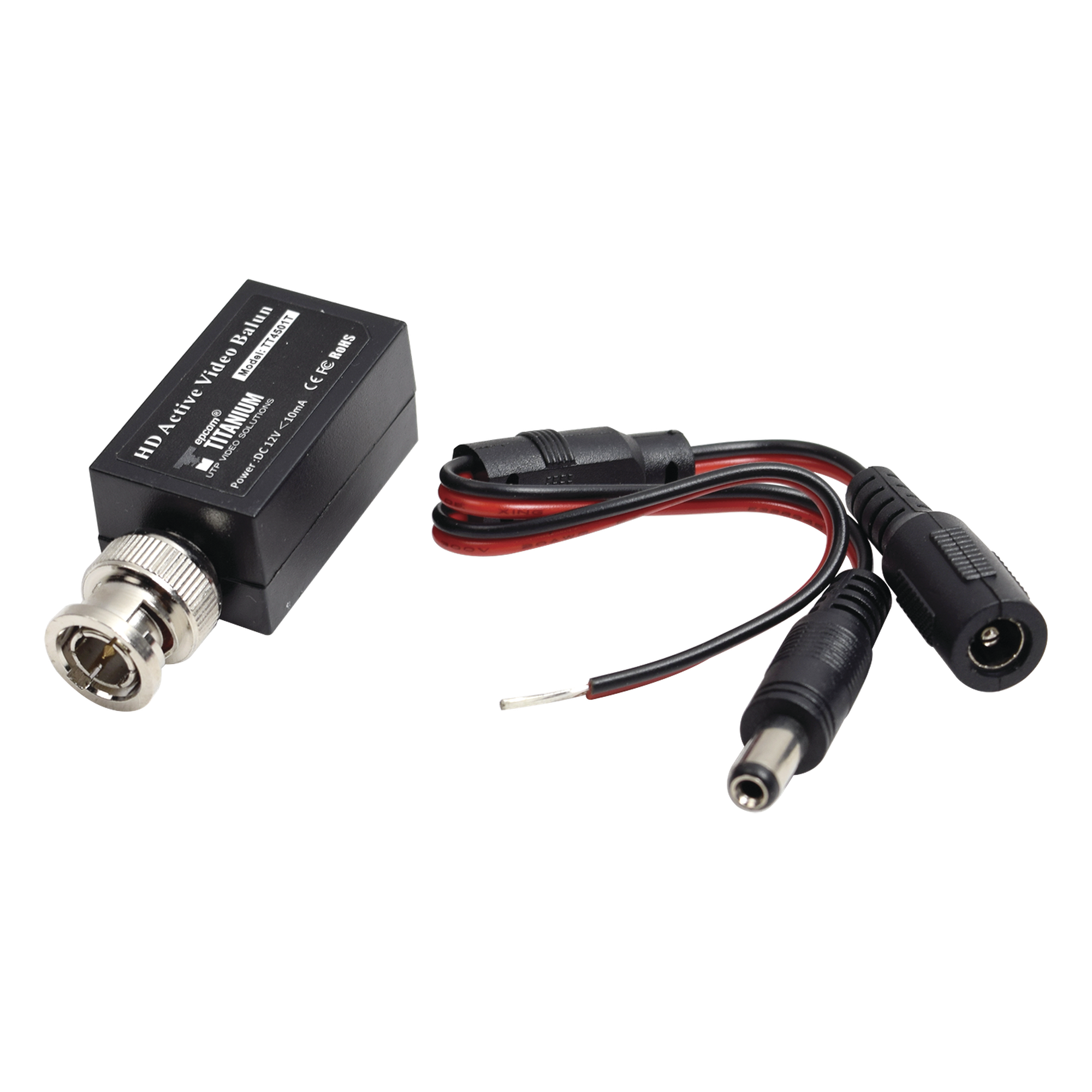 Transmisor de Video Activo / 2 MP / Alcance 400 m (1312.3 ft) / HD-TVI/CVI/AHD/CVBS / Protección contra Sobretensión / UTP — EPCOM TITANIUM · SKU TT4501T