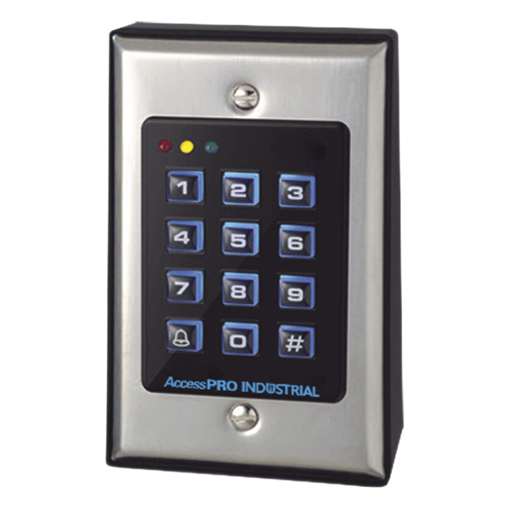 Teclado de Control de Acceso / 1,100 Usuarios / Lector 125 kHz / Salida Wiegand / Contacto Húmedo y Seco / Acero Inoxidable / Montaje en Pared — AccessPRO Industrial · SKU PRO-KEYPAD-SV2