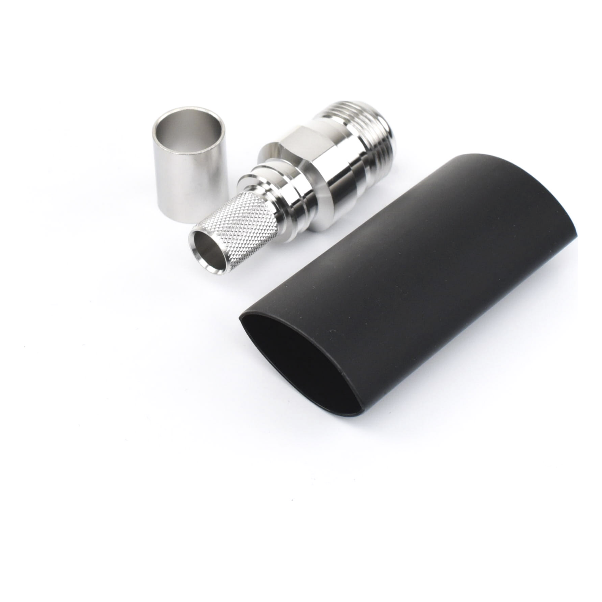 Conector N Hembra / Plegable con Pin Cautivo / 50 Ohms / VSWR 1.3 / Hasta 6 GHz / Para RG-8, LMR-400, CNT-400