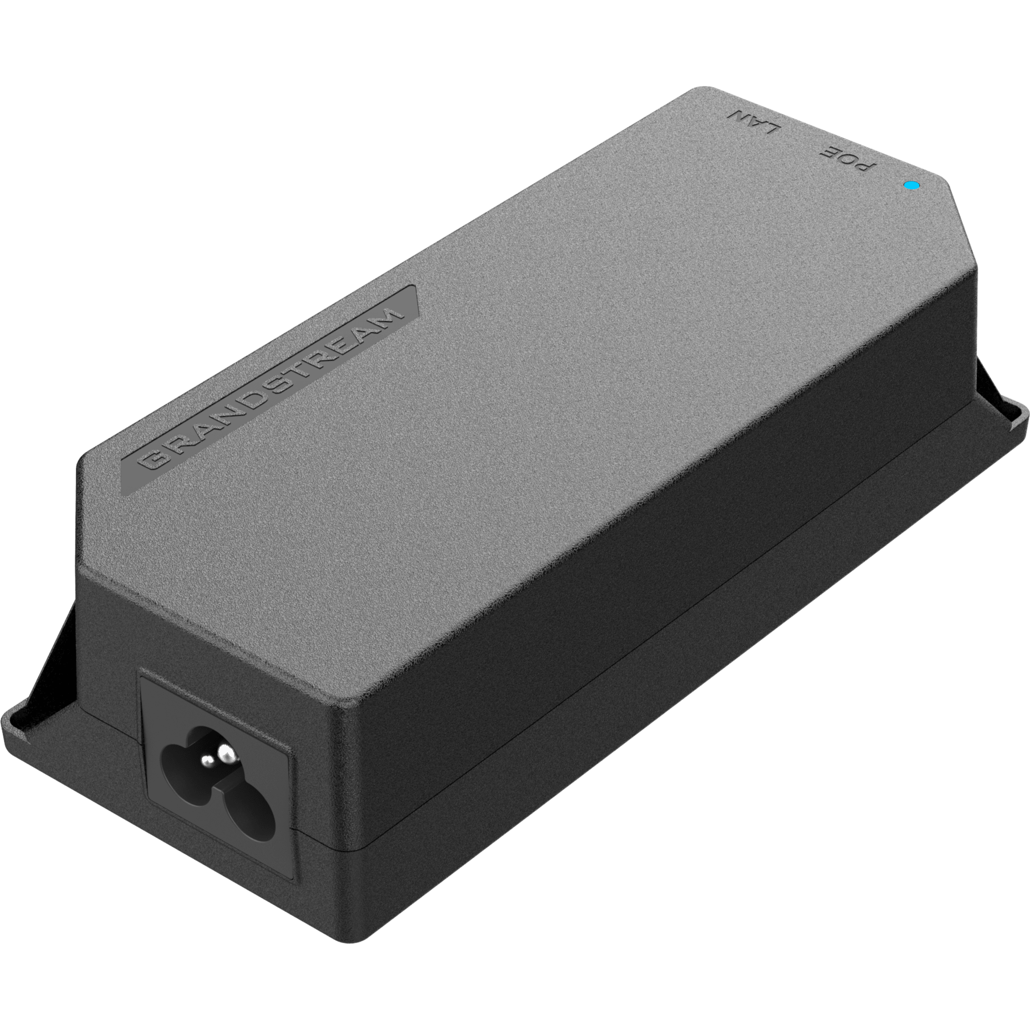 PoE Injector Grandstream 30W MultiGigabit / Compatible con IEEE 802.3af/at / 1x 2.5Gbps RJ45 LAN IN / 1x 2.5Gbps RJ45 LAN OUT con PoE 30W / 100~240VAC / 54VDC / Plug-and-Play / FCC, CE, RCM, IC