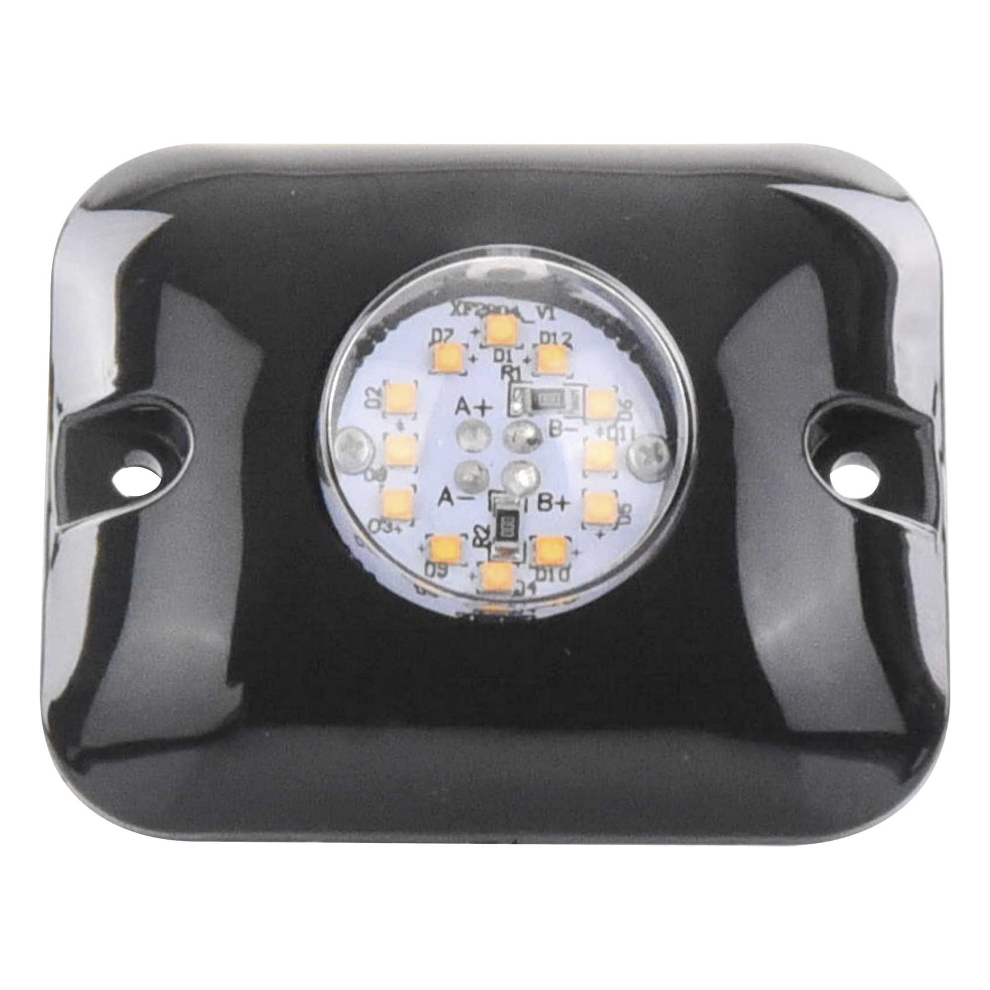 Luz Oculta LED / 12 LED Gen III / Rojo-Azul / 10-24 VCC / 1A / 3.2x1.8 cm / 12 Modos Flash / Wig Wag — EPCOM INDUSTRIAL SIGNALING · SKU X121RB