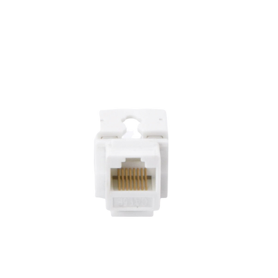Módulo Jack Keystone Cat5e con Terminación 110 (Punchdown) para Faceplate - Color Blanco