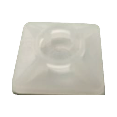  Base Autoadherible para Cinchos Práctica y Eficiente para la Organización y Fijación de Cables, Fabricada en Nylon Resistente y de Color Natural con una Medida de 19x19 mm, Paquete con 100 Piezas (4210-00001)