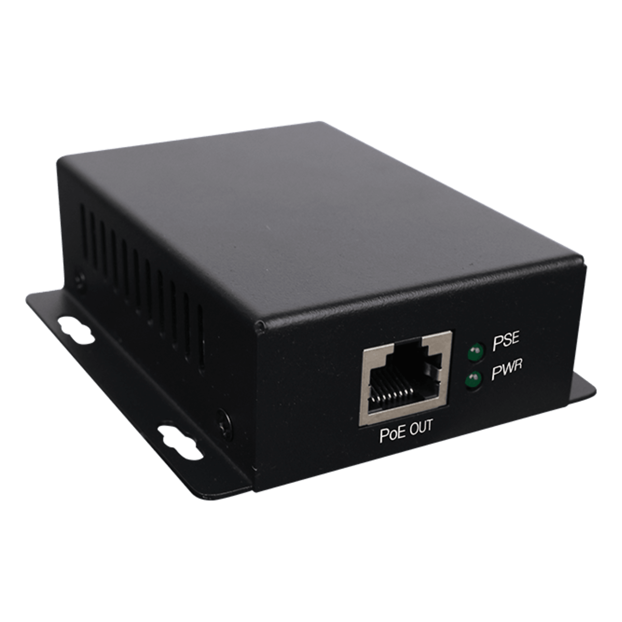 Inyector PoE Industrial / Entrada 9-42 Vcc / Salida 48V PoE 802.3af/at / Dual RJ45 10/100/1000 Mbps / Rango -20℃ a 70℃
