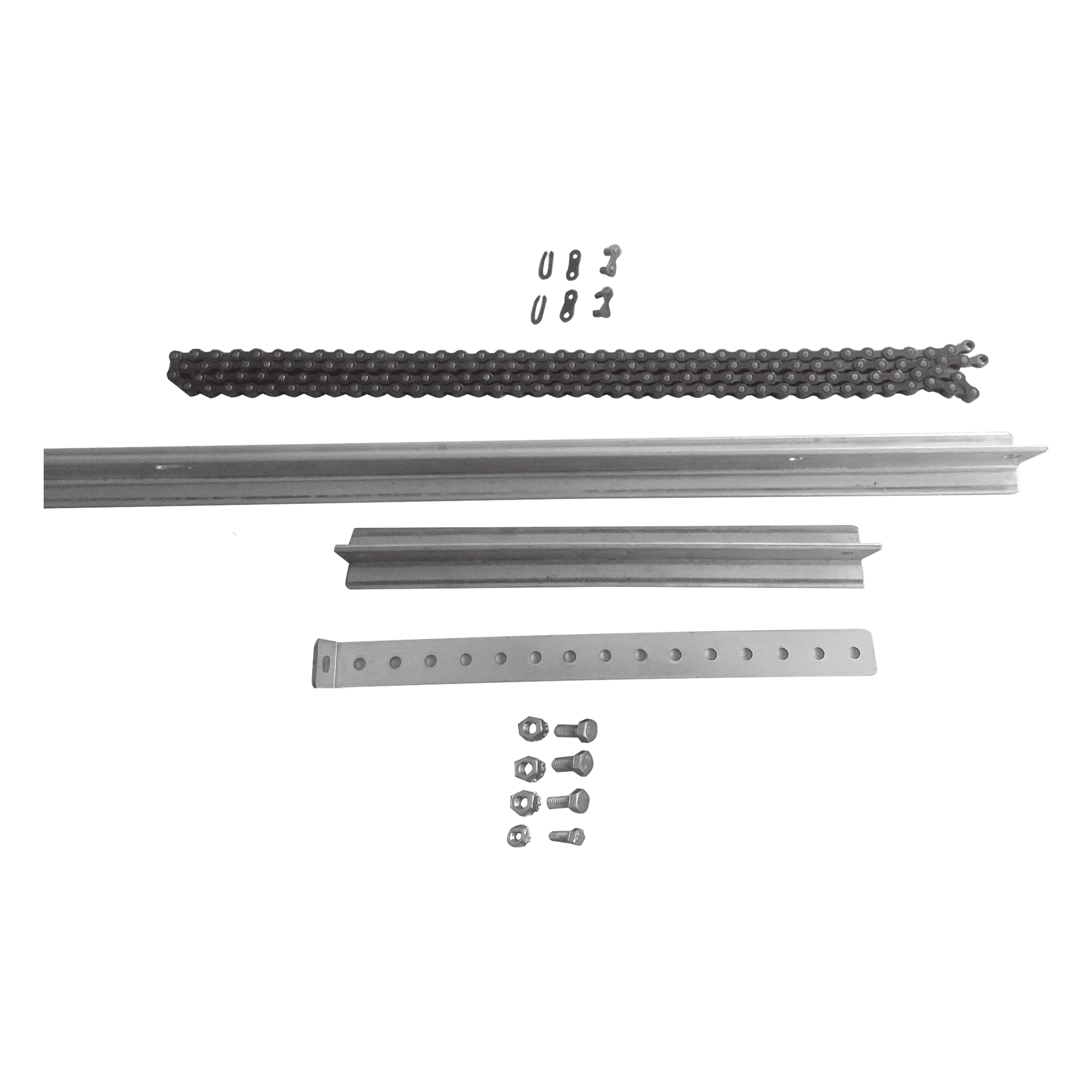 Extensión de Riel Tipo T / 1 m (3.3 ft) / Cadena de Alta Resistencia 2 m (6.6 ft) / Conector Modular / Bracket y Tornillería Incluidos — ACCESSPRO · SKU ACCESS-EXT-RAILT