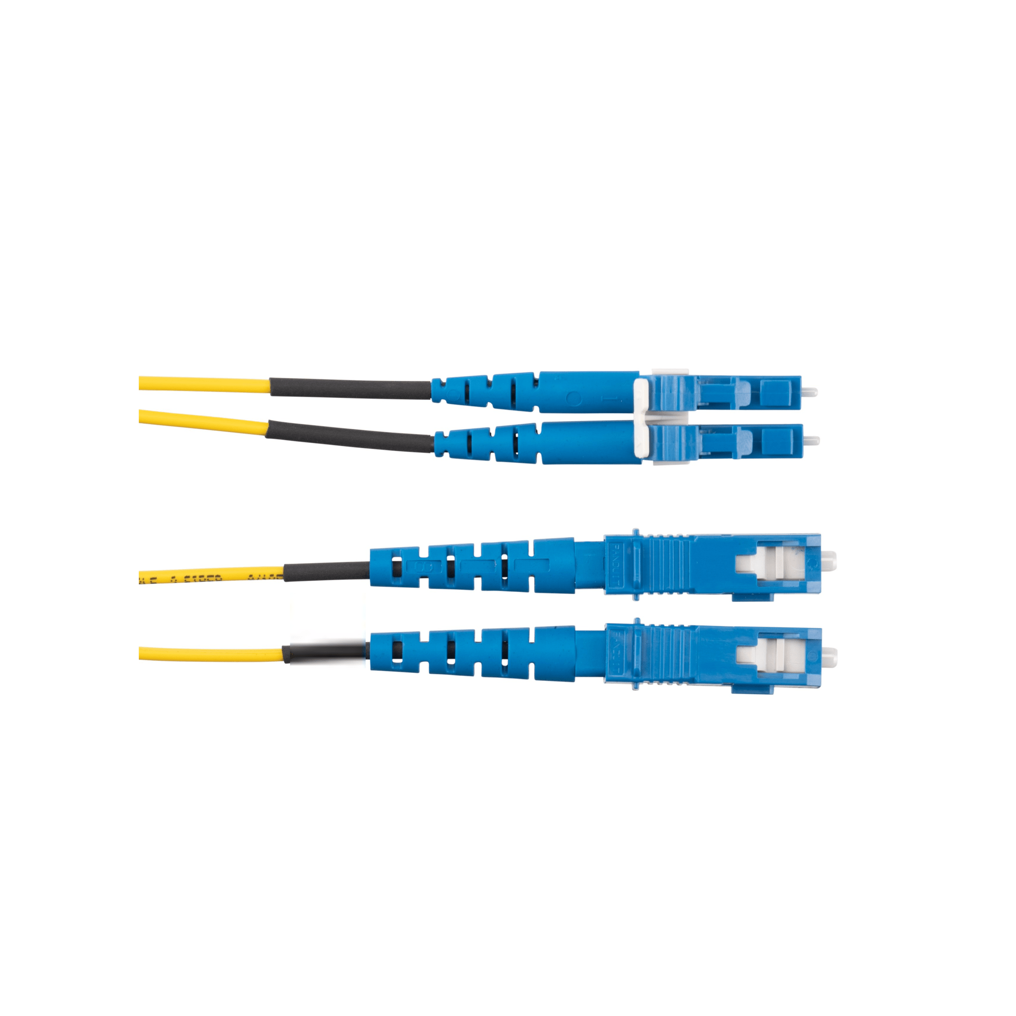 Jumper de Fibra Optica Monomodo 9/125 OS2, LC-SC Duplex, OFNR (Riser), Color Amarillo, 15 Metros (49.21 Pies)