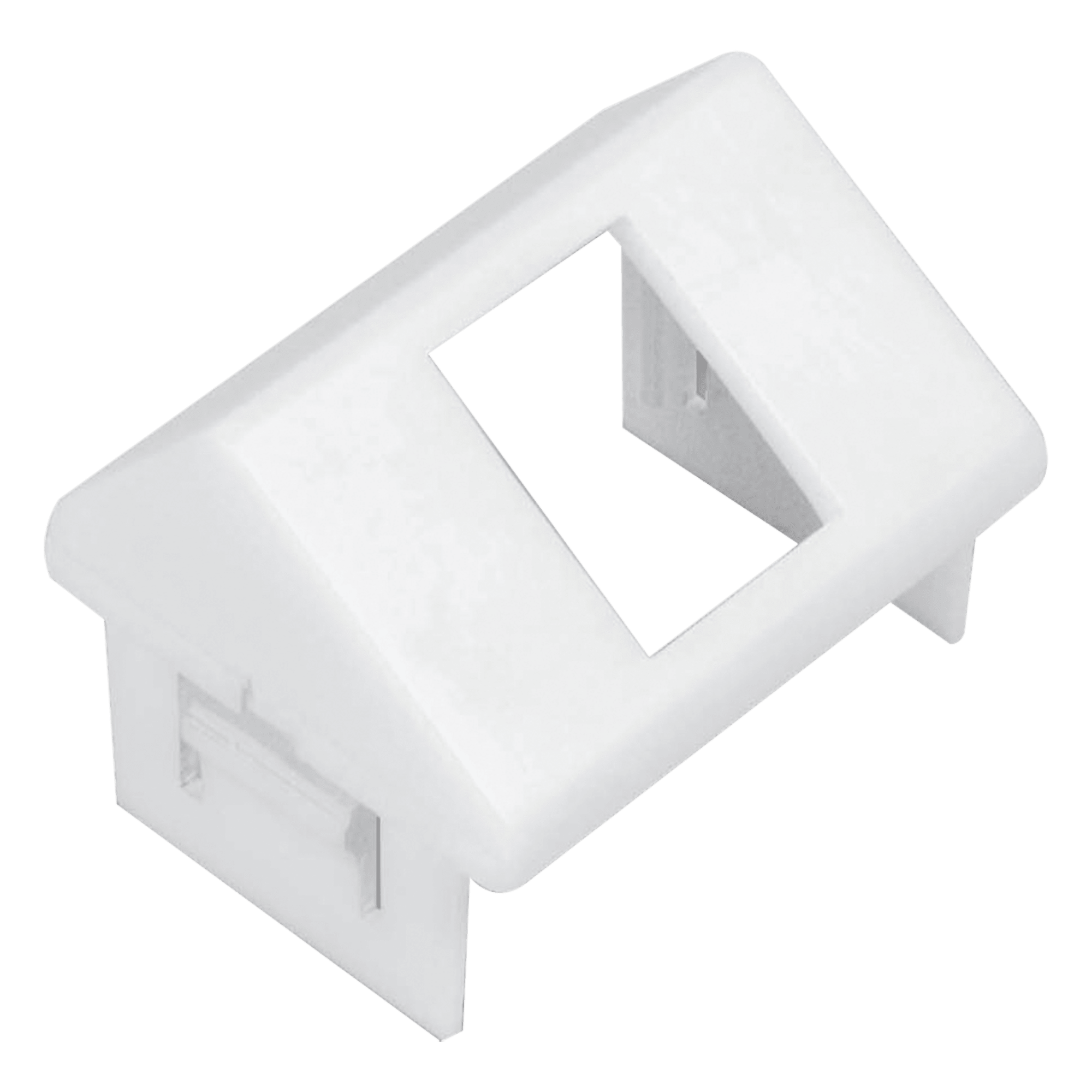 Adaptador para Placa de Pared / 1 Salida / Diseño Angulado / Color Blanco / Compatibilidad TERA y UTP MAX — SIEMON · SKU CTE-MXA-01-02
