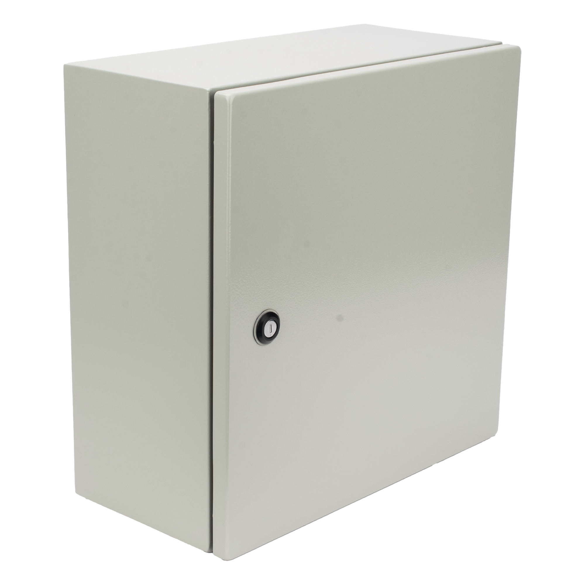 Gabinete IP66 / Acero IK10 / 400x400x200 mm / 15.7x15.7x7.9 in / Placa Trasera Galvanizada / Cerradura con Llave