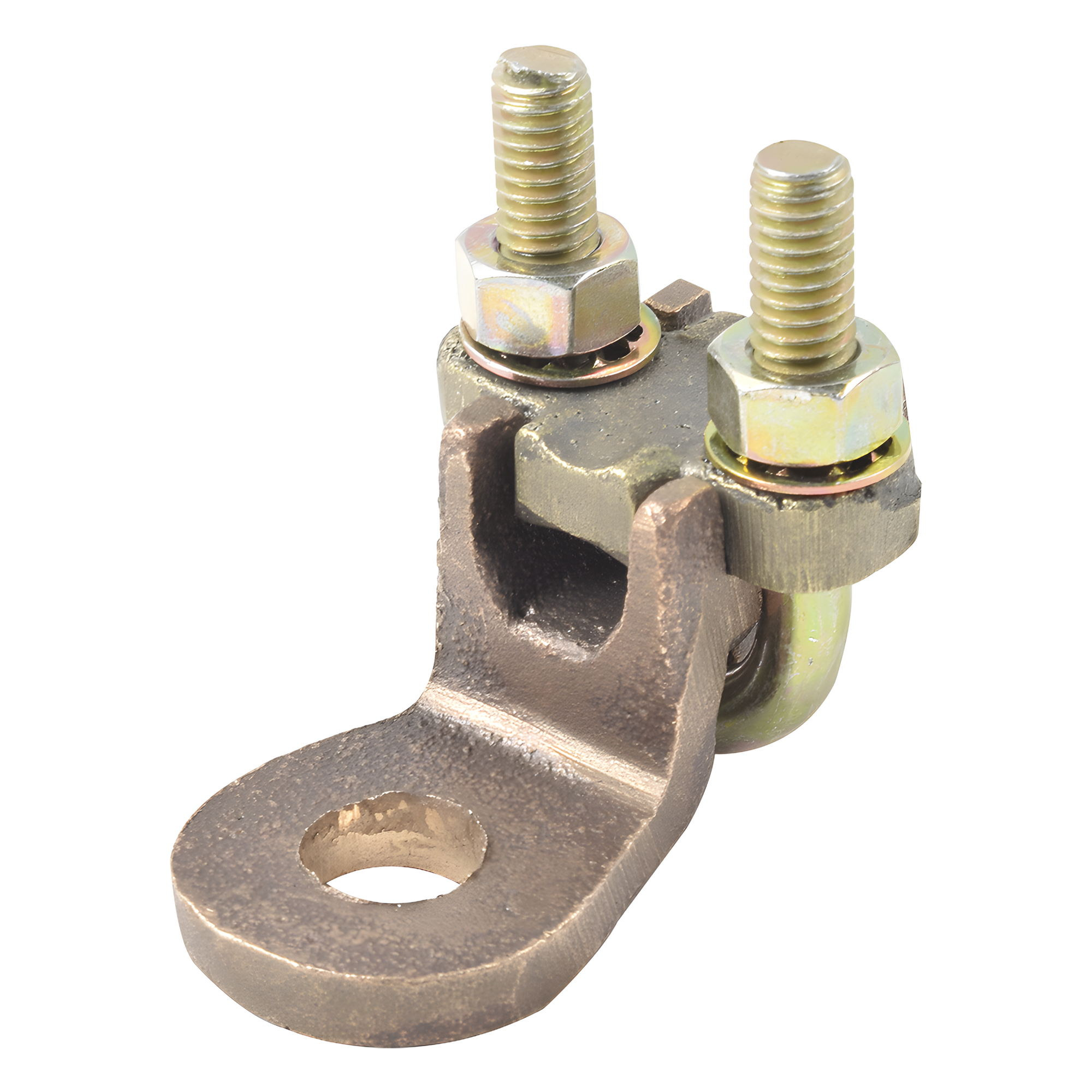 Conector Bimetálico Mecánico / Borne 1/2" a Cable / Rango 1/0 AWG a 250 KCMIL / Bronce Estañado / Antivandálico — TOTAL GROUND · SKU TG-CR14-ET