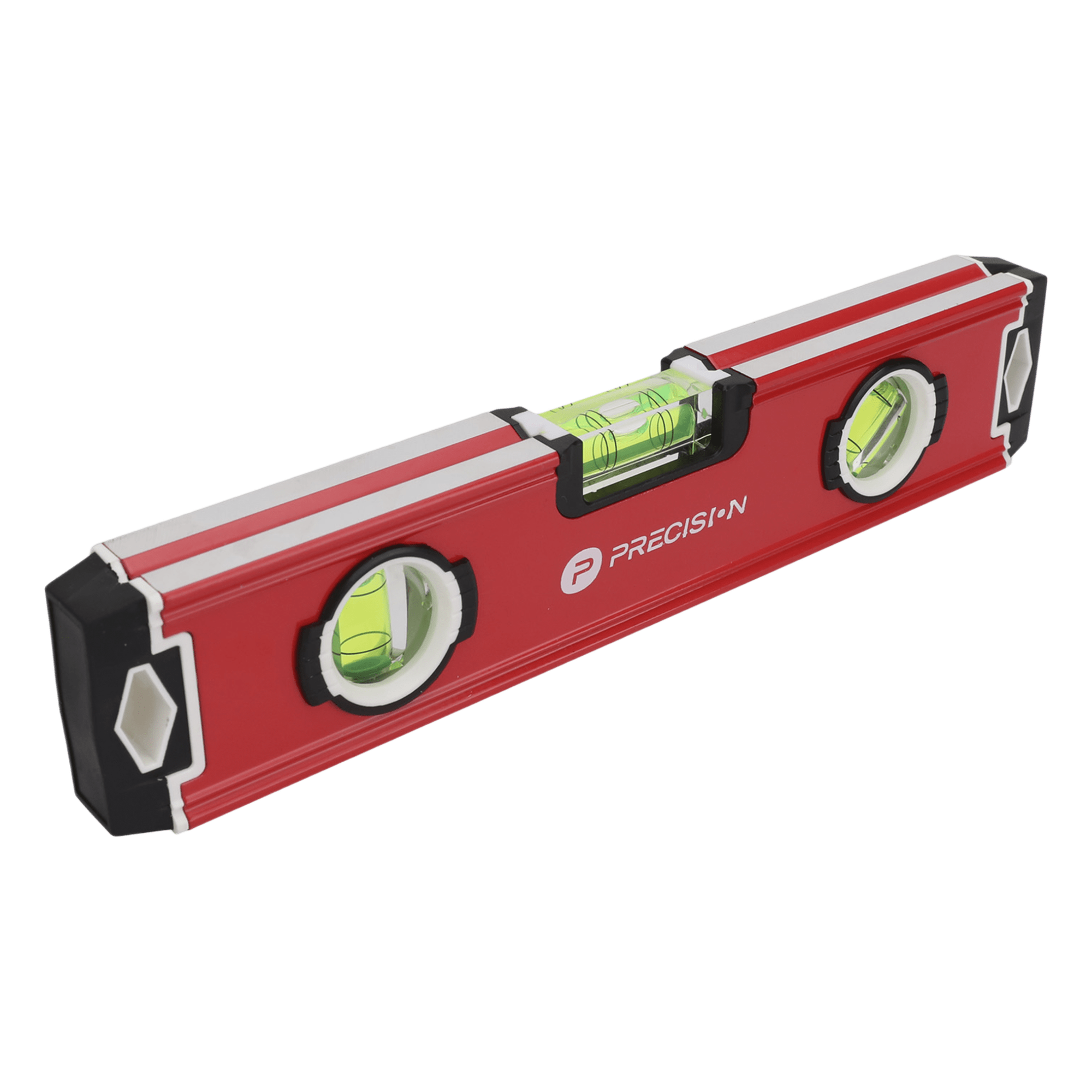 Nivel Magnético Torpedo / 9" (228 mm) / Triple Burbuja / Exactitud 1.0 mm/m / Aluminio con TPR — PRECISION · SKU PST-H080-01