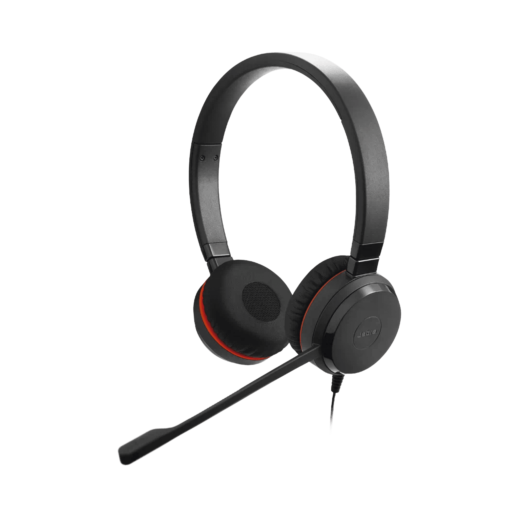 Jabra Evolve 30 II Duo MS con conexión USB C/A y 3.5mm, micrófono con cancelación de ruido y controlador en el cable con botones e indicadores LED (5399-823-369))