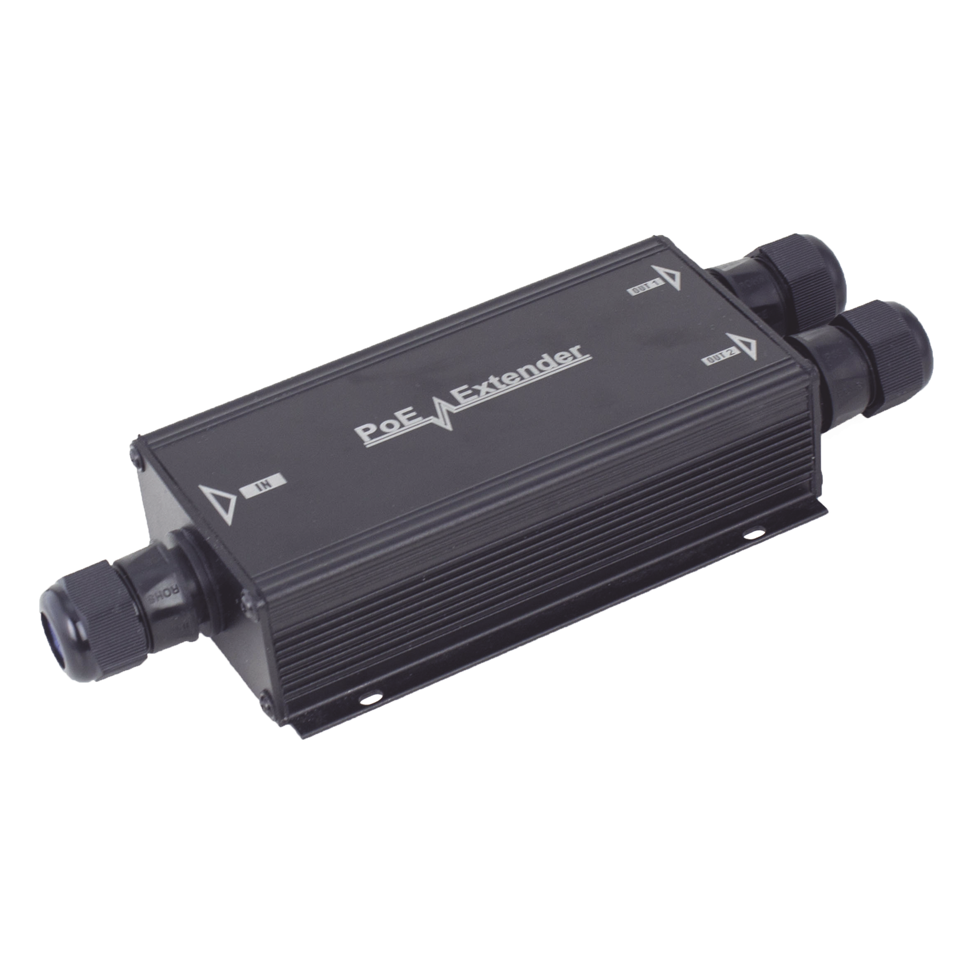 Extensor PoE Gigabit / Alcance 200 m (656.2 ft) / IP66 / 60 W Total / 2 Puertos de Salida PoE / Sin Fuente Adicional — EPCOM POWERLINE · SKU TT-2003EX-POE