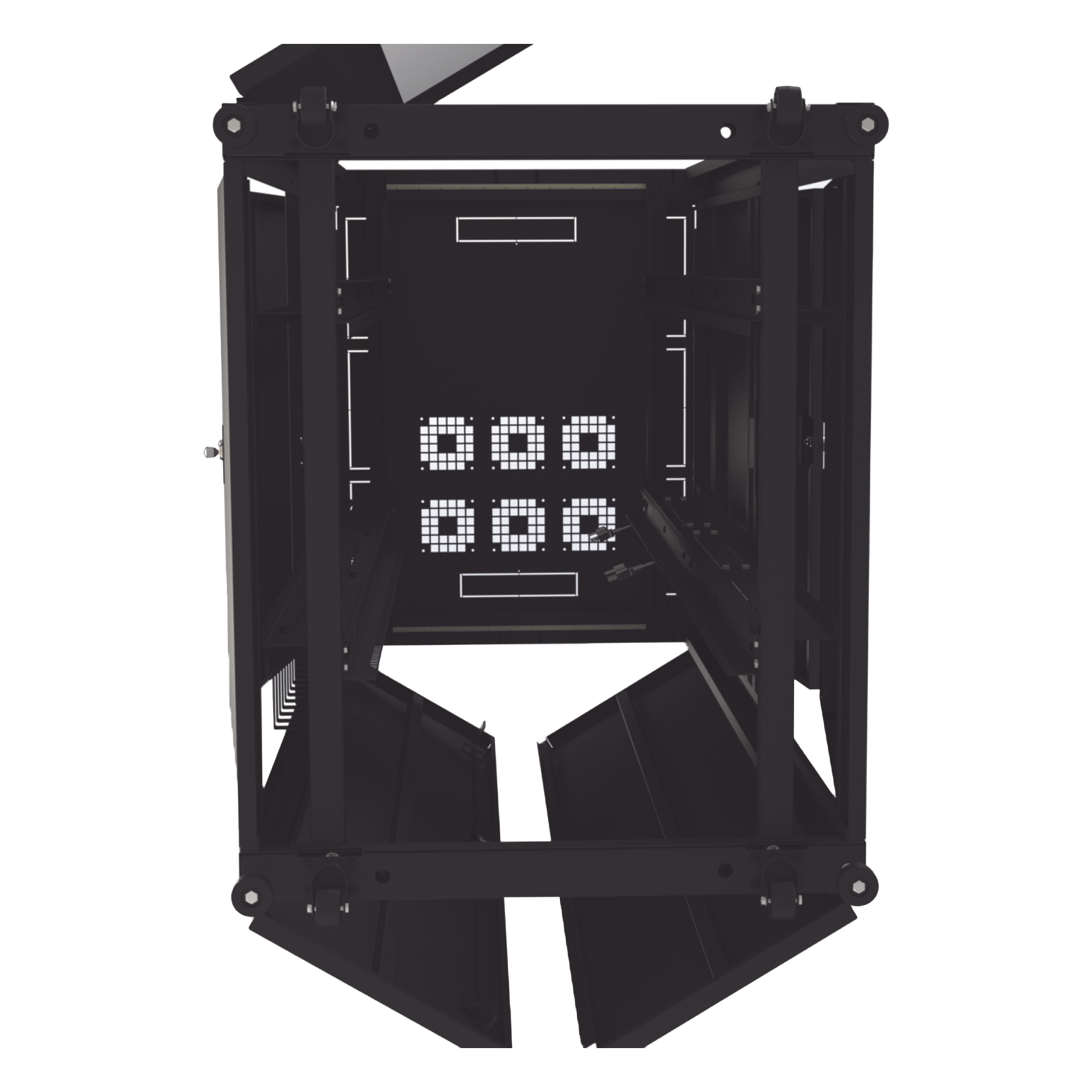 Gabinete Rack 19" / 42UR / 800 x 1000 mm / Acero / Carga 1268 kg / Puerta con Cristal Templado