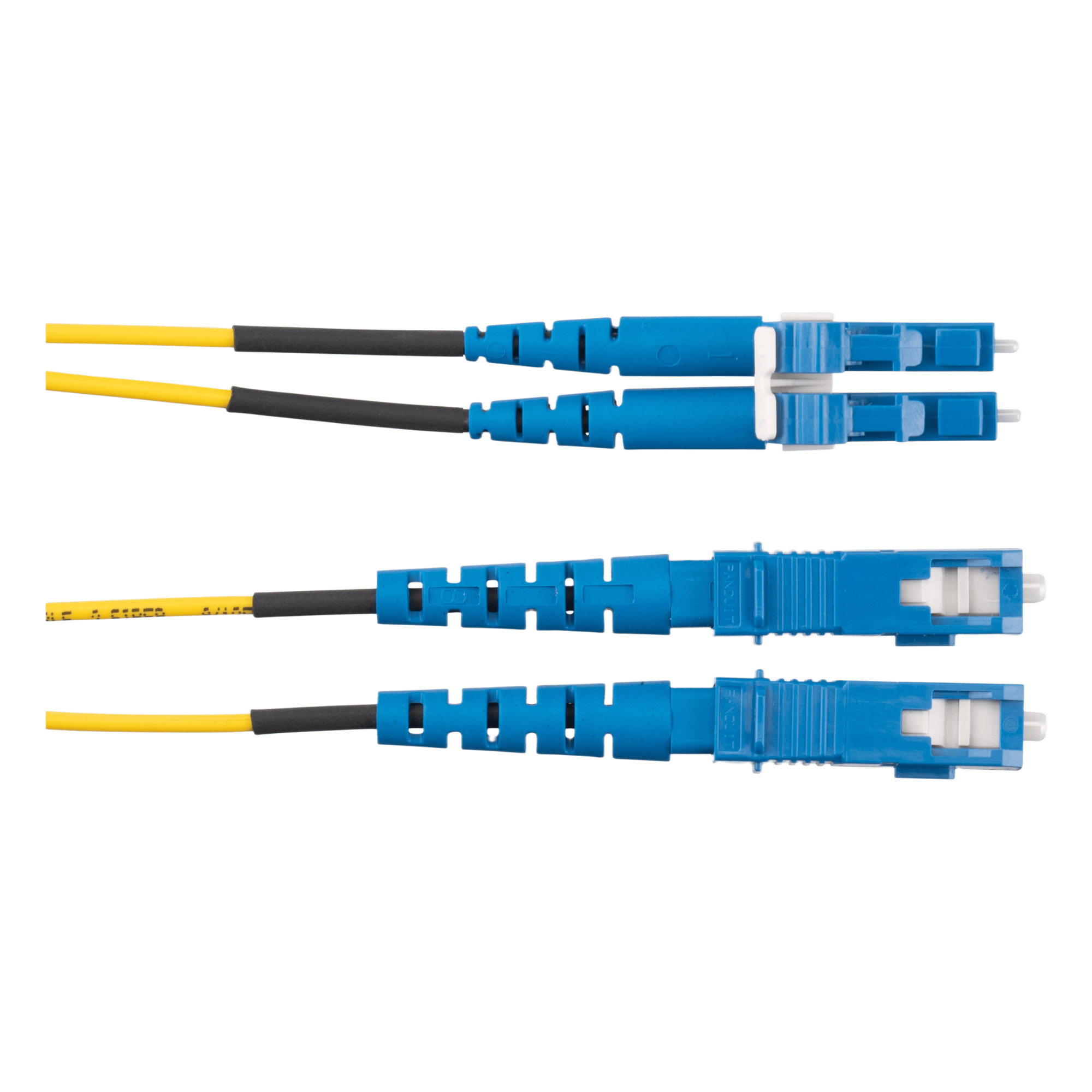 Jumper de Fibra Óptica / Monomodo OS2 9/125 / LC-SC Duplex / OFNR Riser / LSZH / 50 m (164 ft) / Amarillo — PANDUIT · SKU F92ERLNSNSNM050