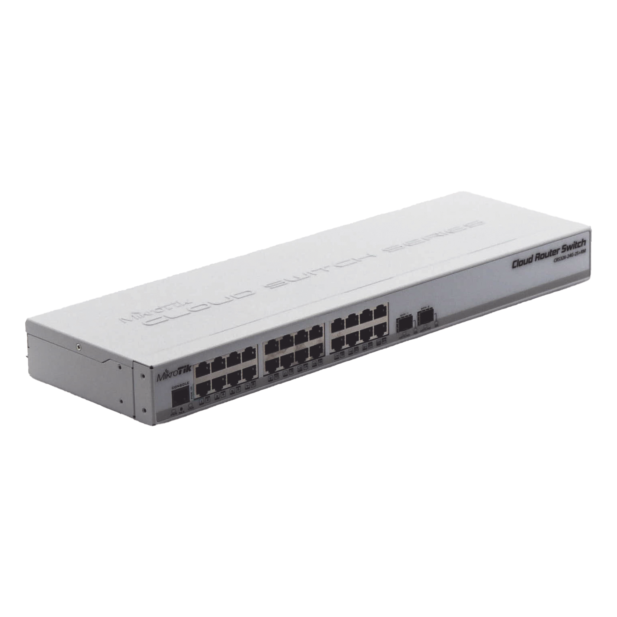 Switch / 24 Puertos Gigabit / 2 Puertos SFP+ 10G / Dual OS / 88 Gbps / 1 RU — MIKROTIK · SKU CRS326-24G-2S+RM