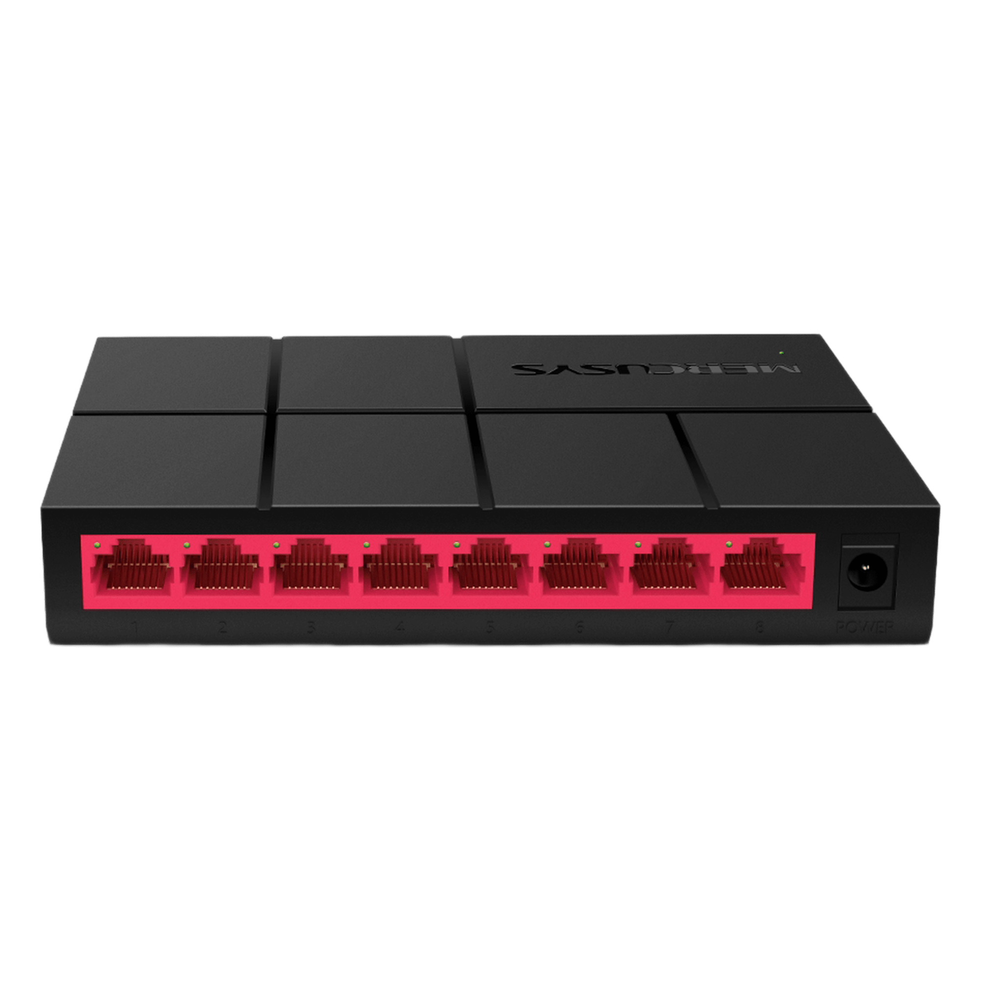 Switch No Administrable / 8 Puertos Gigabit 10/100/1000 Mbps / Capacidad 8 Gbps / Sin Ventilador / Plug and Play — Mercusys · SKU MS108G