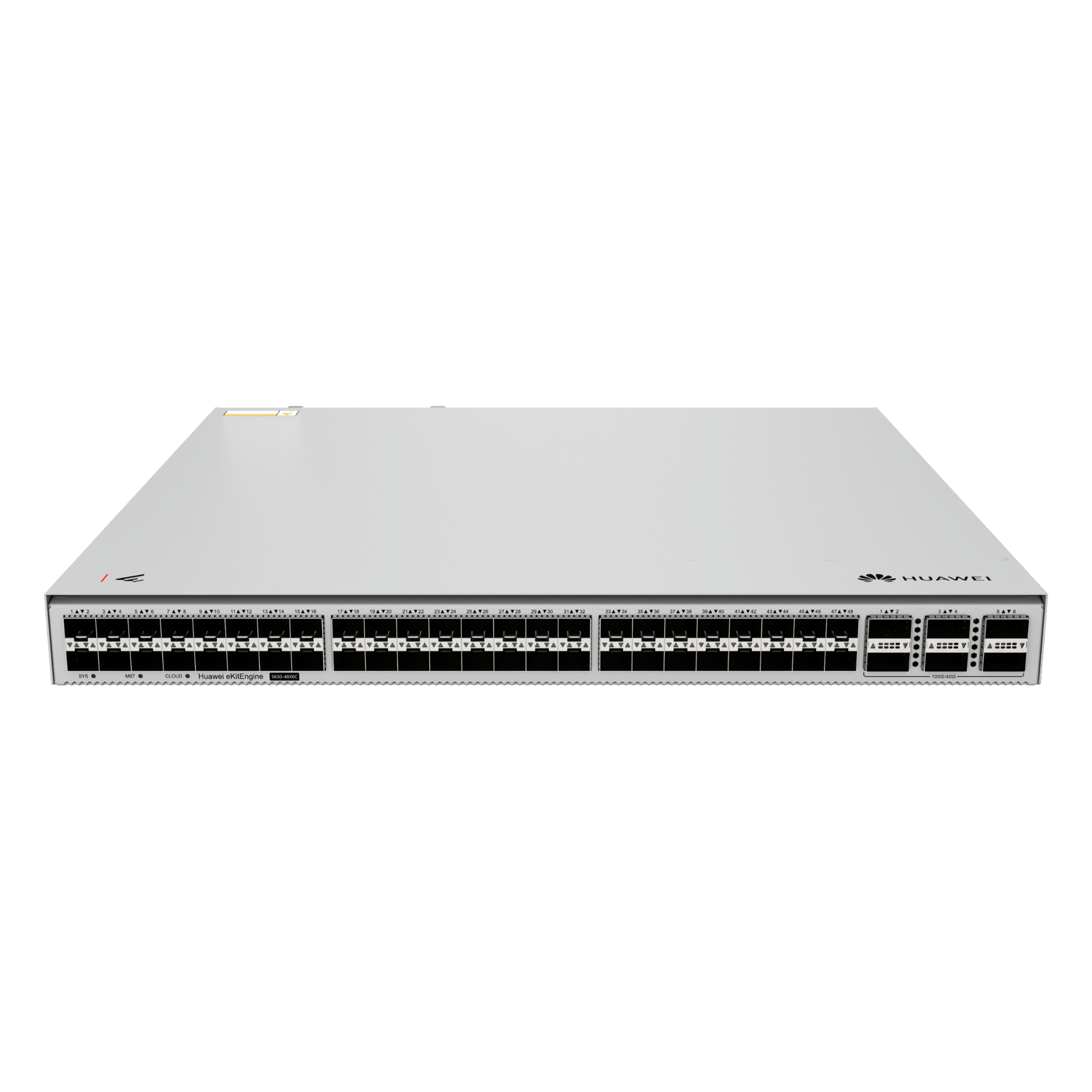 Switch Core Capa 3 / 48 Puertos 10G SFP+ / 6 Puertos 100G QSFP28 / Switching 2,160 Gbps / Forwarding 1,607 Mpps / iStack / Gestión Cloud — HUAWEI · SKU S630-48X6C