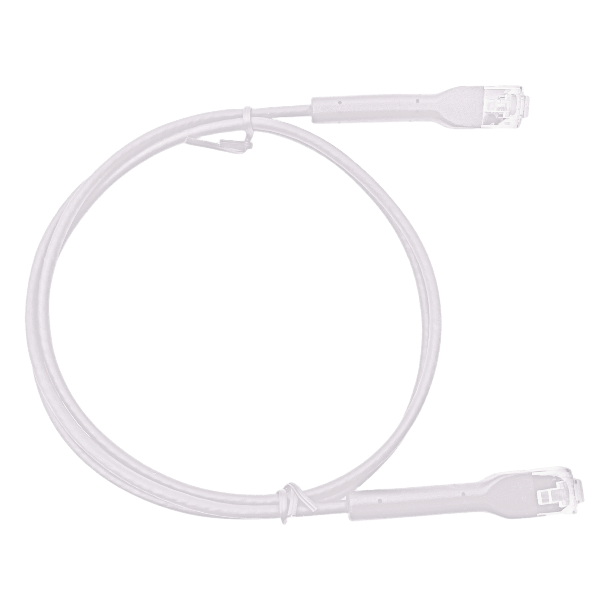 Cable de Parcheo UTP / Cat6A / 20 cm (7.87 ft) / 550 MHz / 10GBase-T / RJ45 Modular / Ultra Slim / Blanco — LINKEDPRO BY EPCOM · SKU LP-PSLIM-A020WH